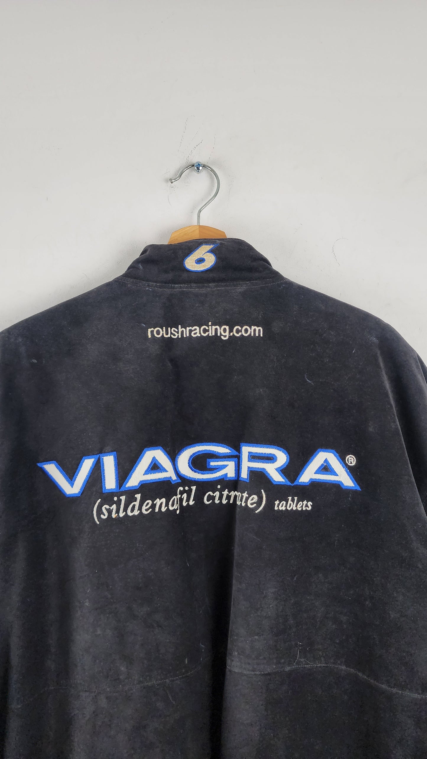 Vintage Jeff Hamilton JH Designs Viagra Nascar Leather Jacket