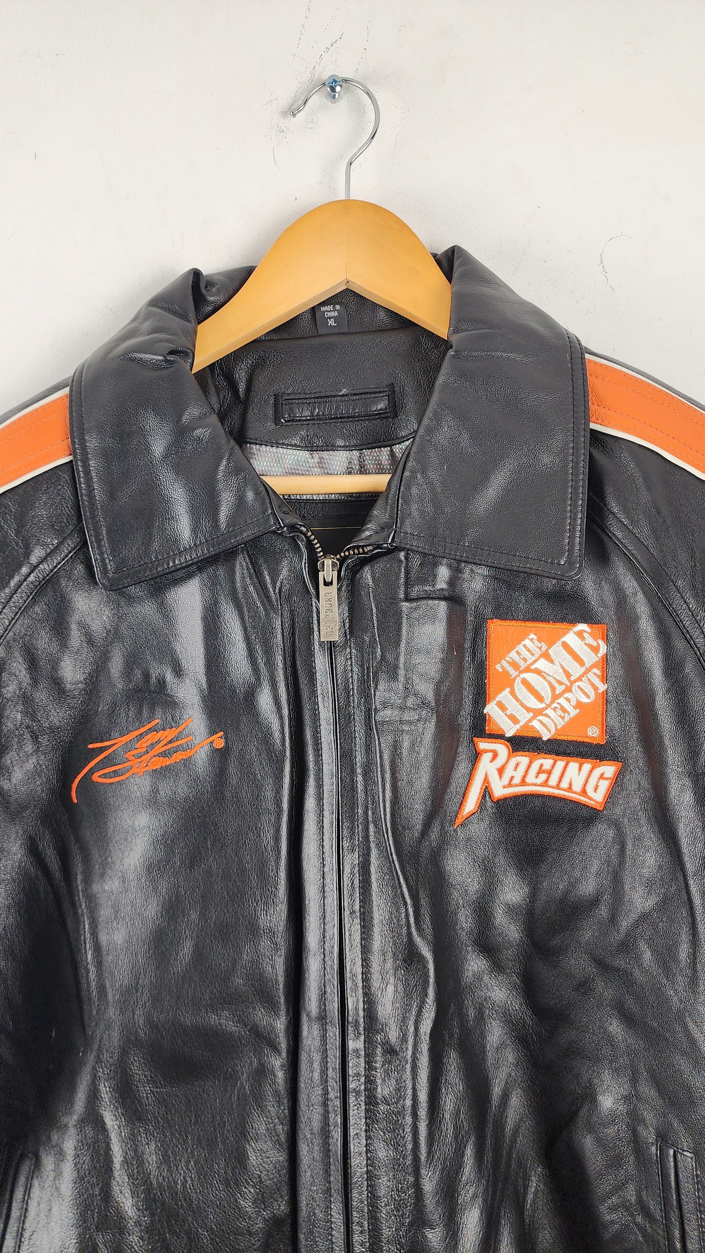 Vintage Excelled Home Depot Leather Nascar Jacket