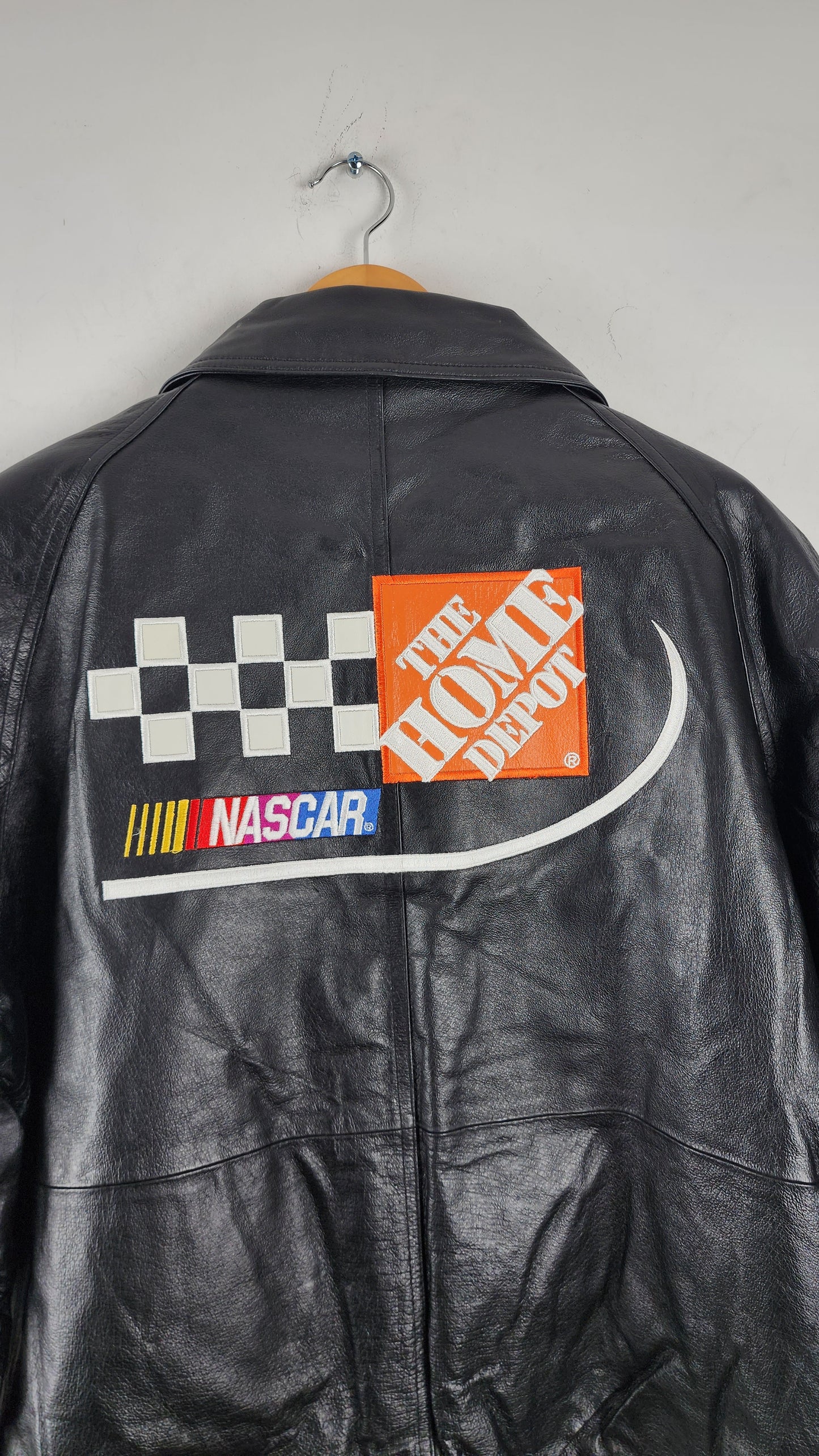 Vintage Excelled Home Depot Leather Nascar Jacket