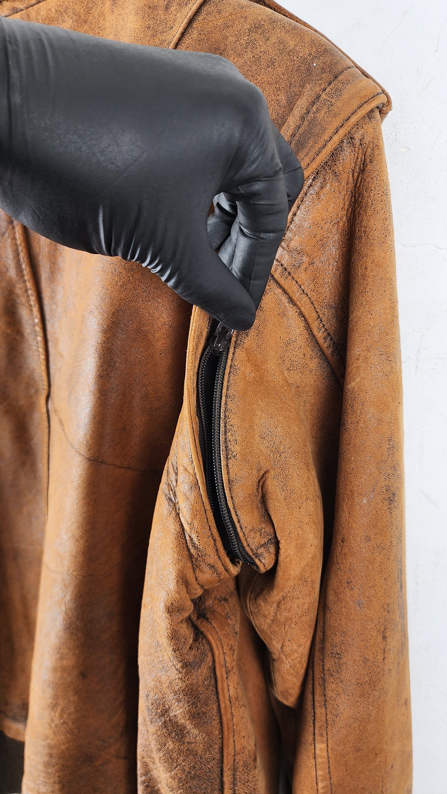 90s Etienne Brown Vintage Leather Jacket