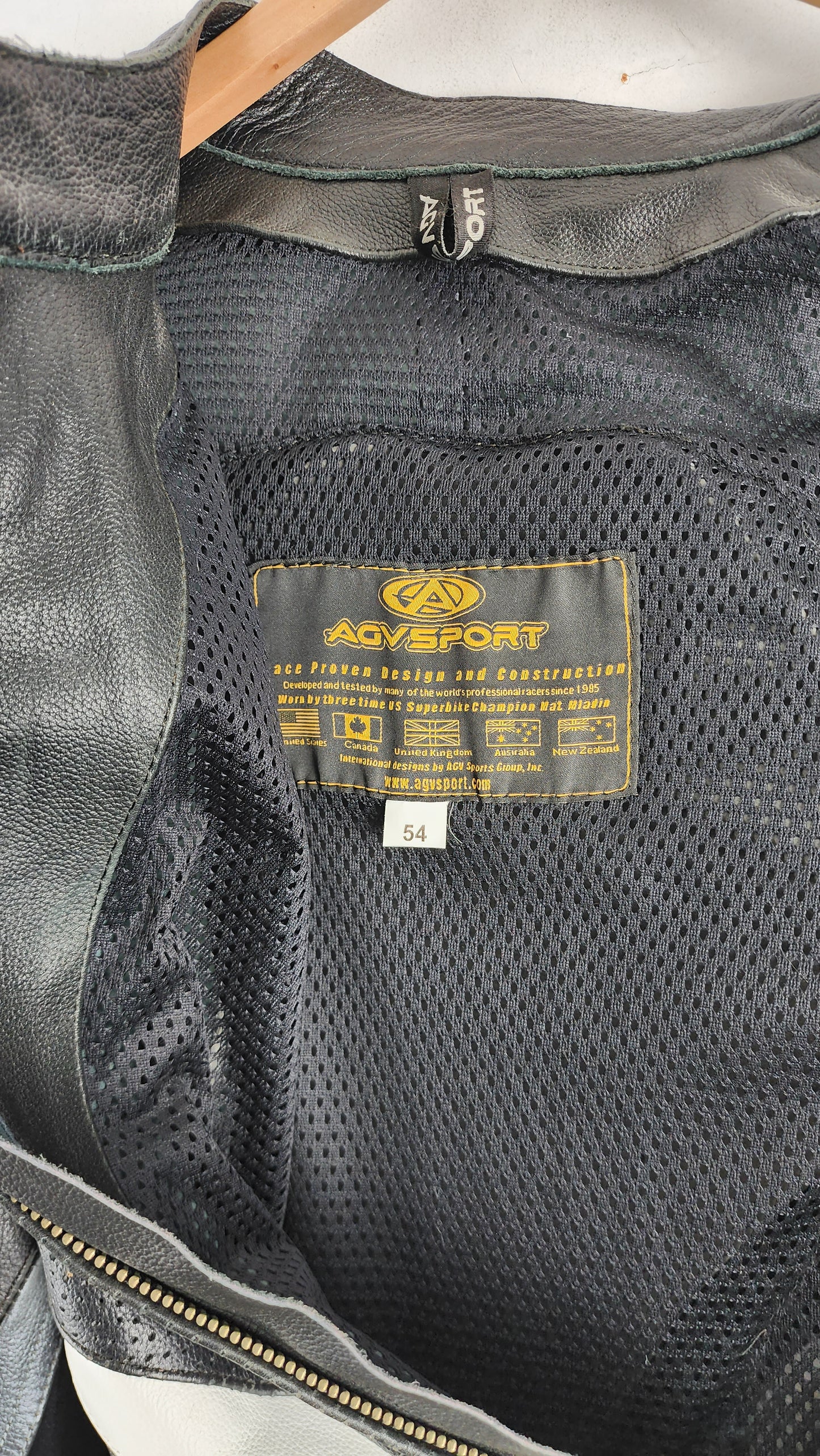 Rare 90s Suzuki x AGV Leather Moto Jacket