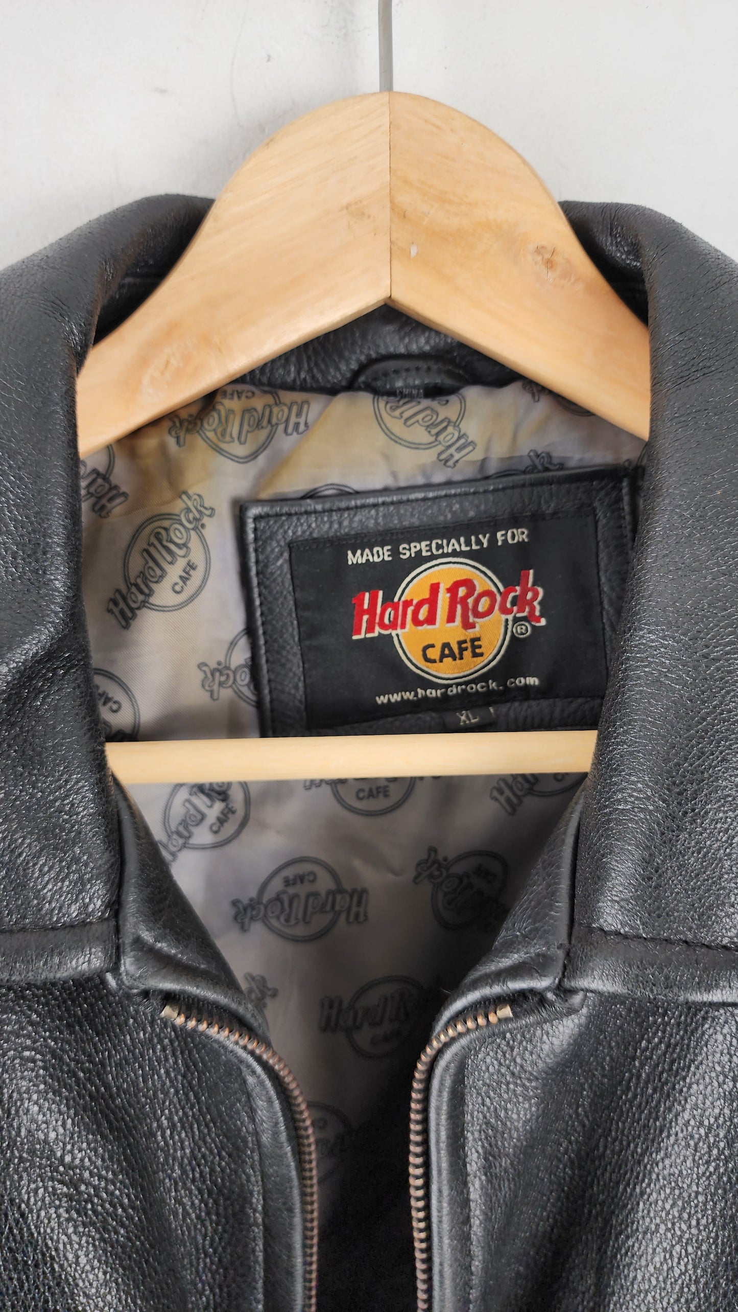 90s Hard Rock Cafe Denver Leather Jacket