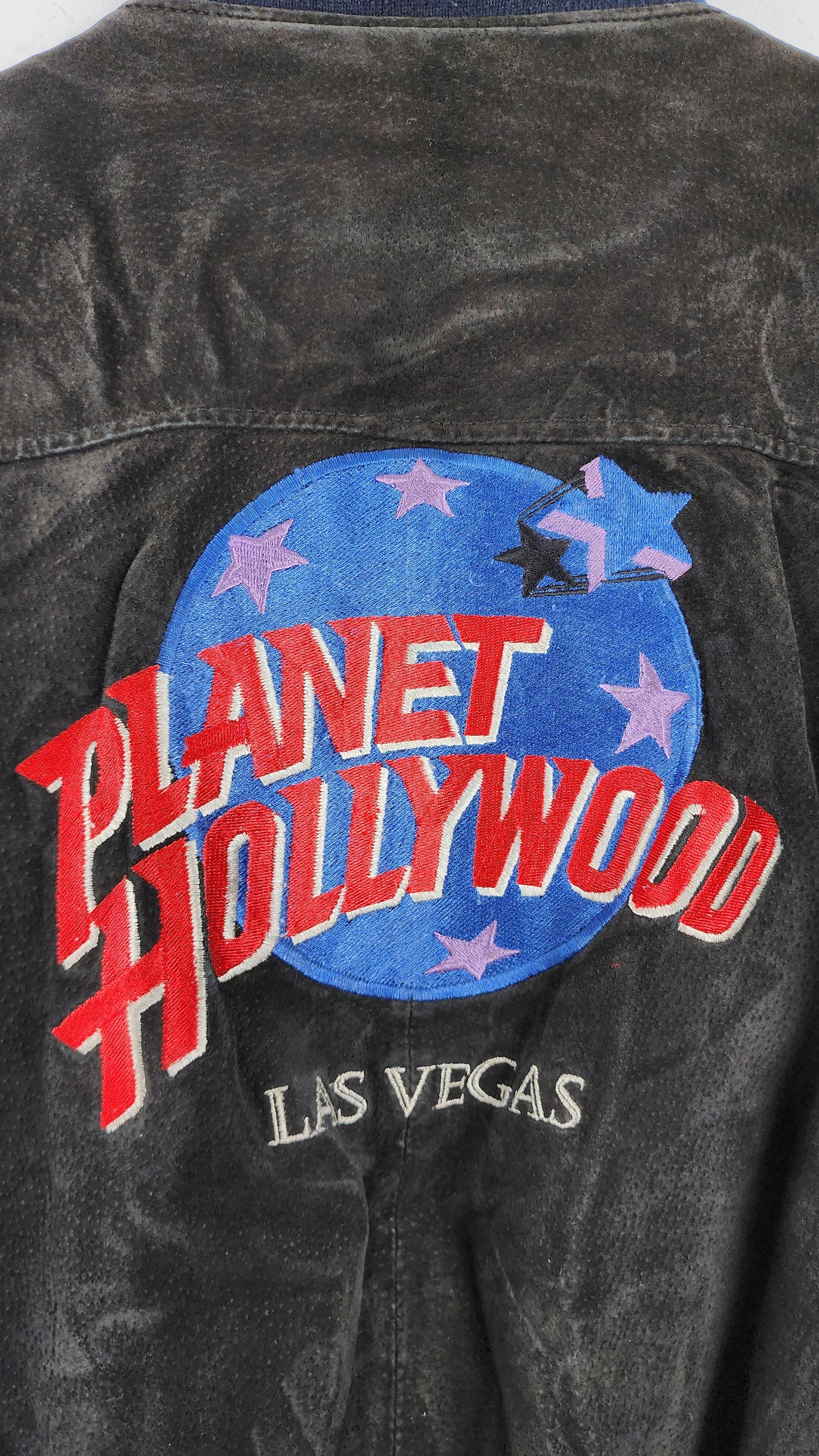 Vintage Planet Hollywood Las Vegas Leather Bomber Jacket
