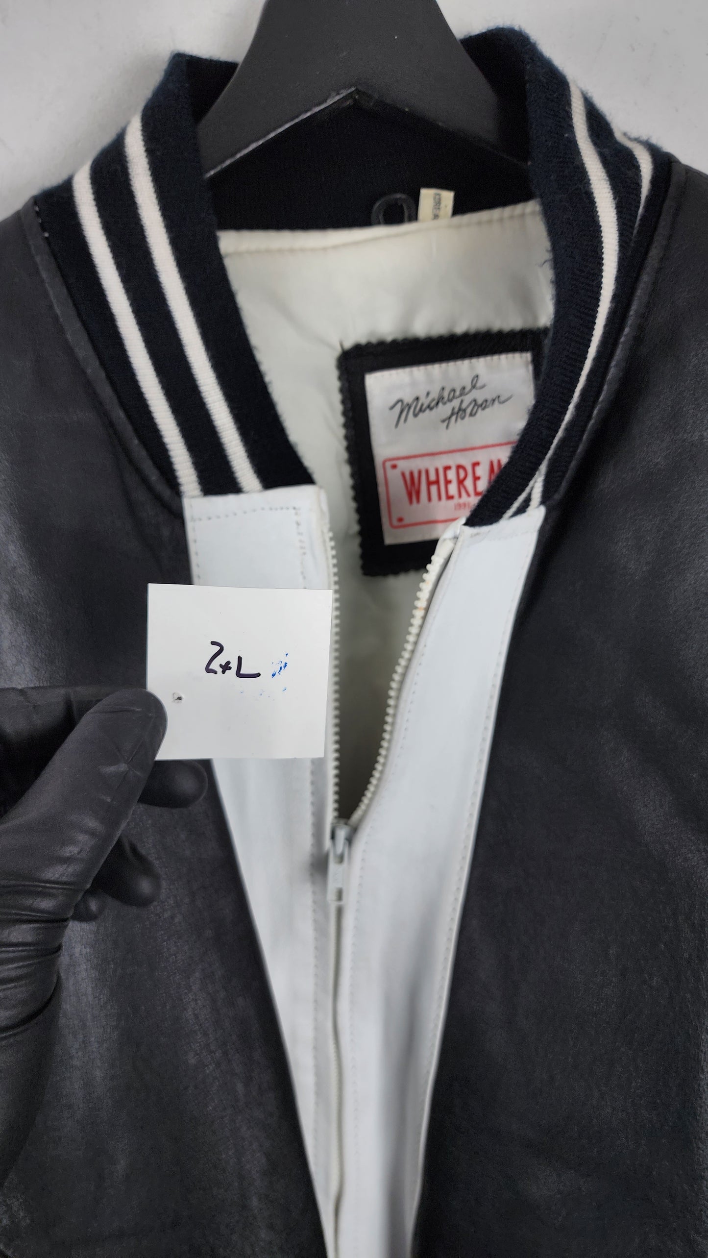 Vintage 90s WHEREMI Michael Hoban Leather Jacket