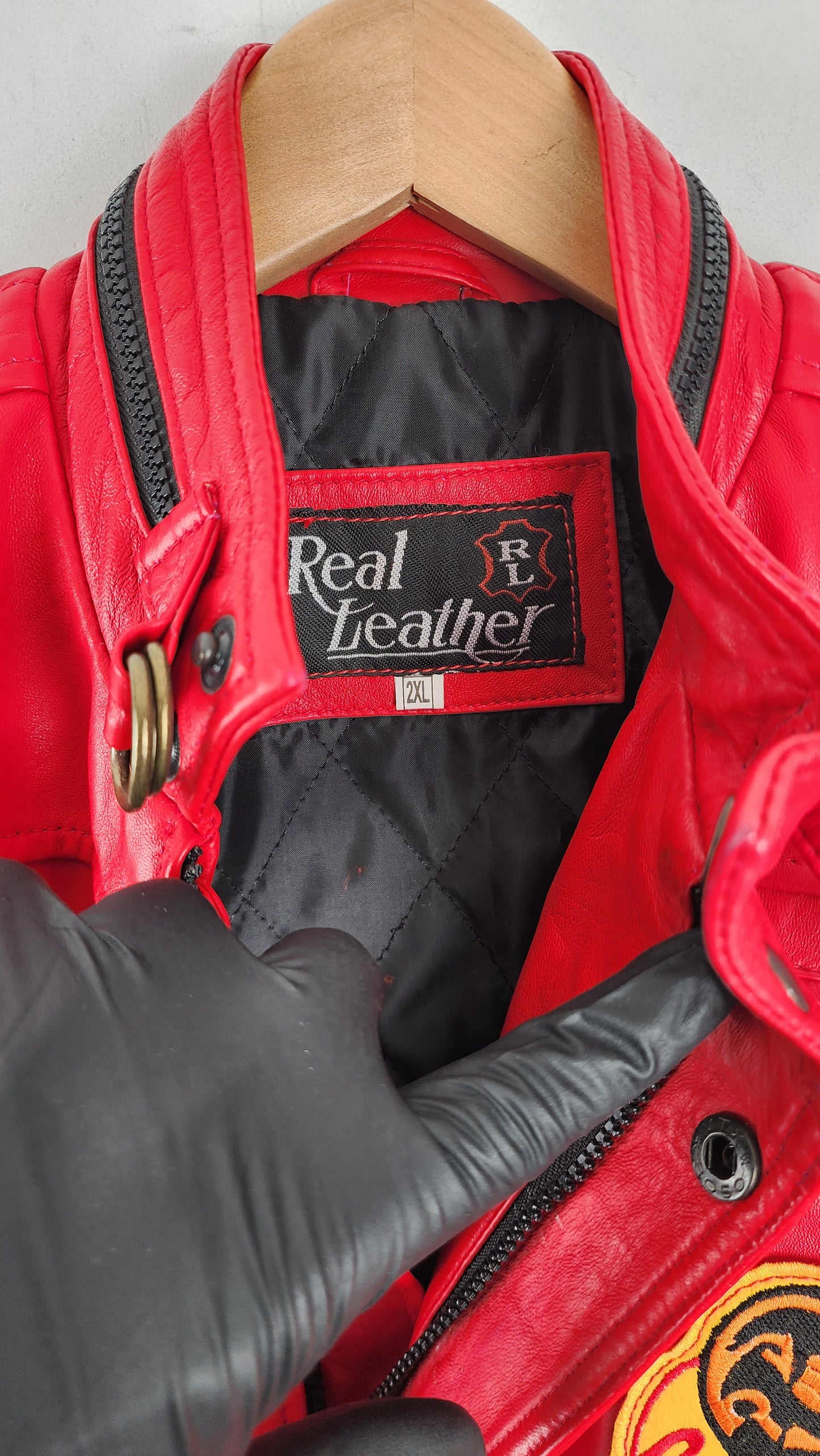 Vintage Cobra Kai Red Leather Jacket