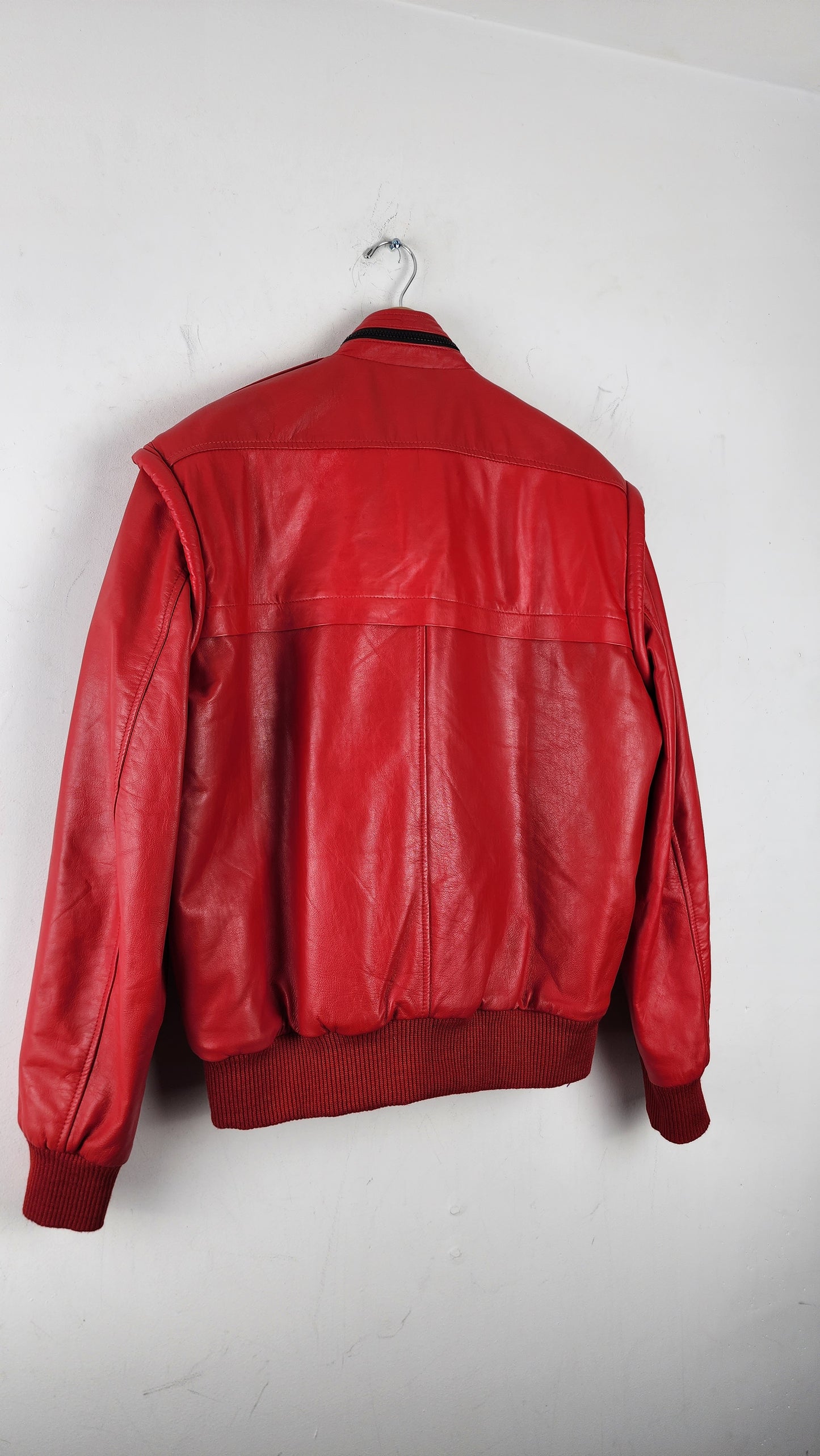 Vintage Cobra Kai Red Leather Jacket