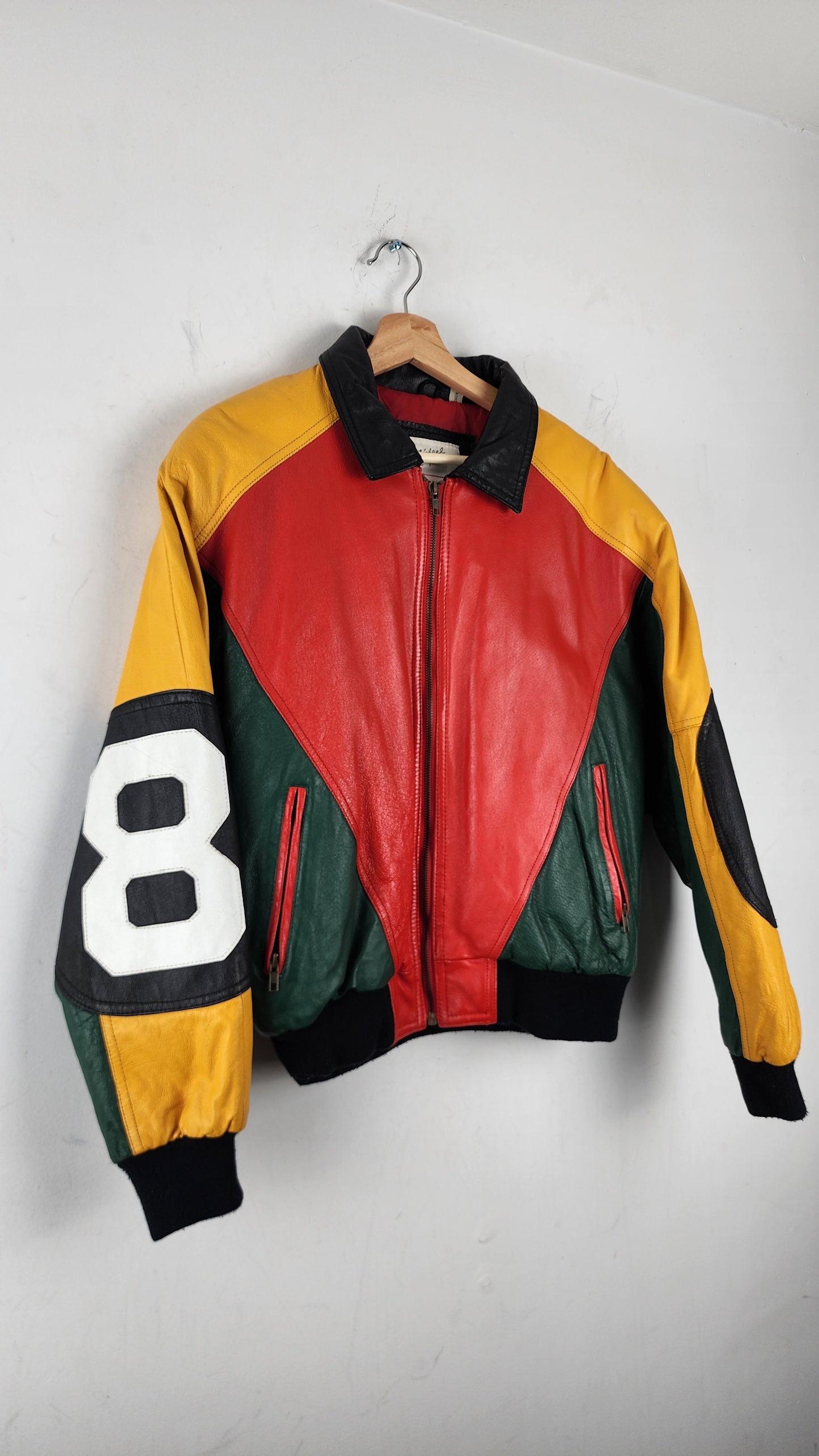 Vintage Michael Hoban WHEREMI 8 Ball Leather Jacket