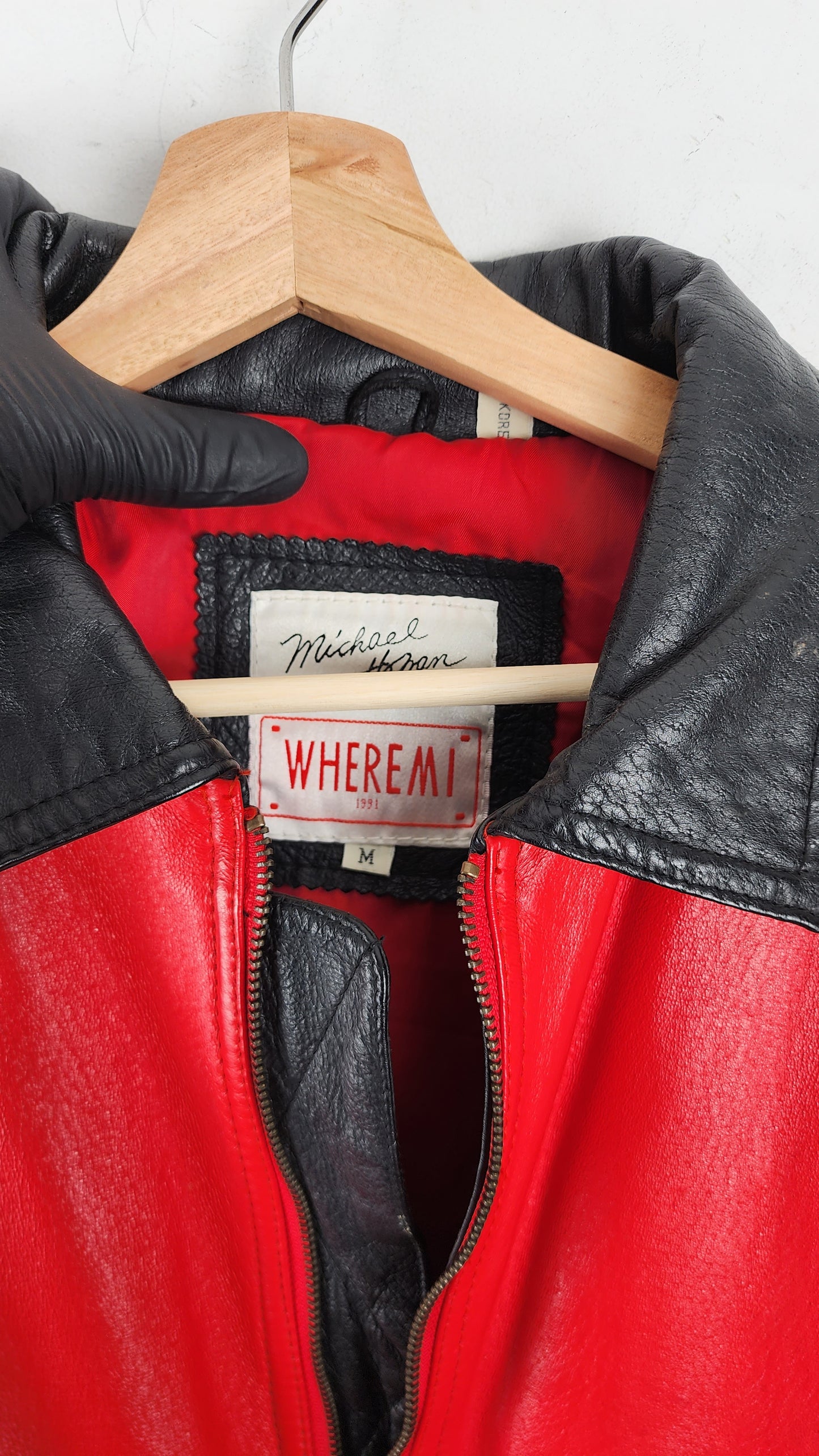 Vintage Michael Hoban WHEREMI 8 Ball Leather Jacket
