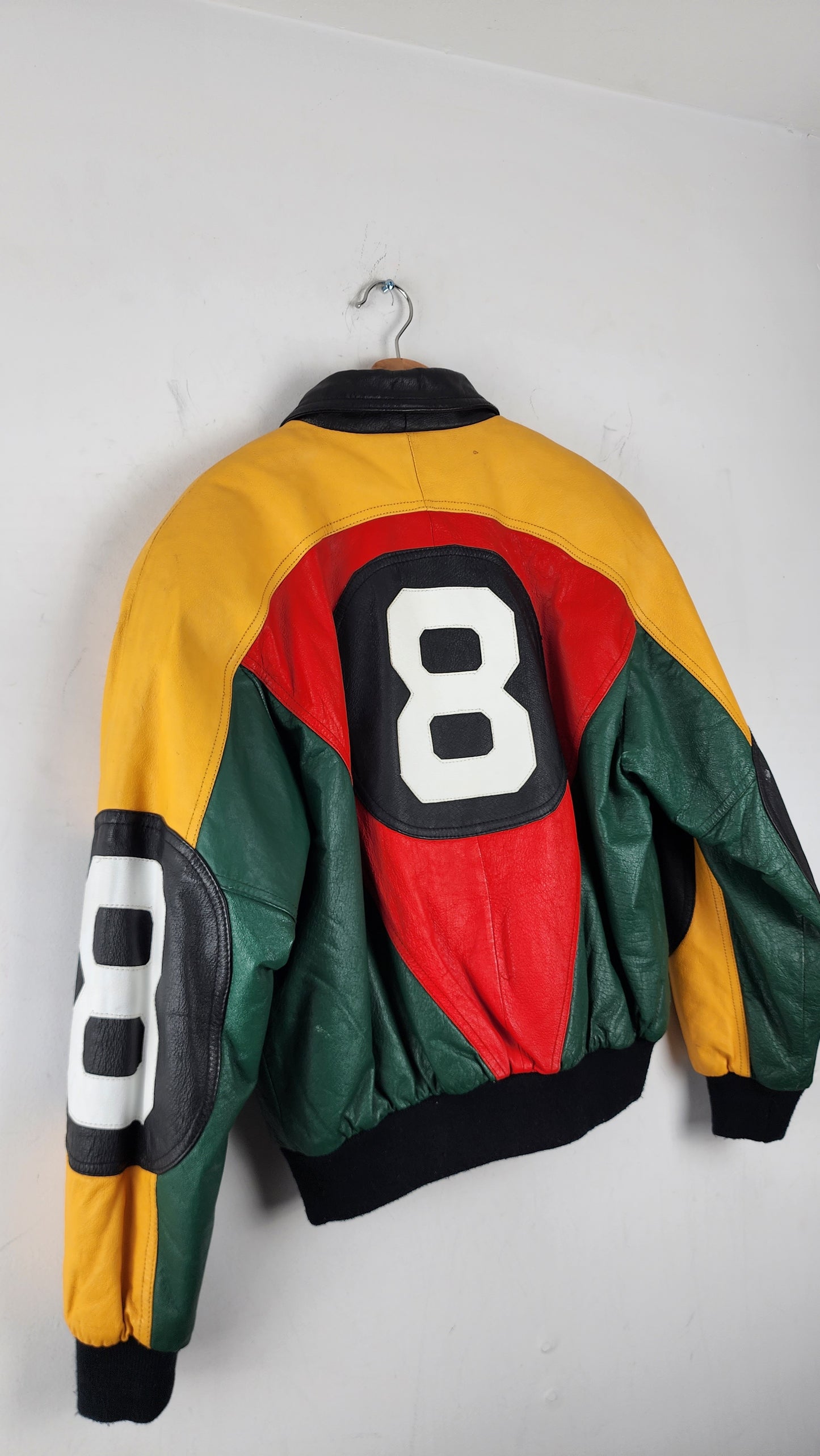 Vintage Michael Hoban WHEREMI 8 Ball Leather Jacket