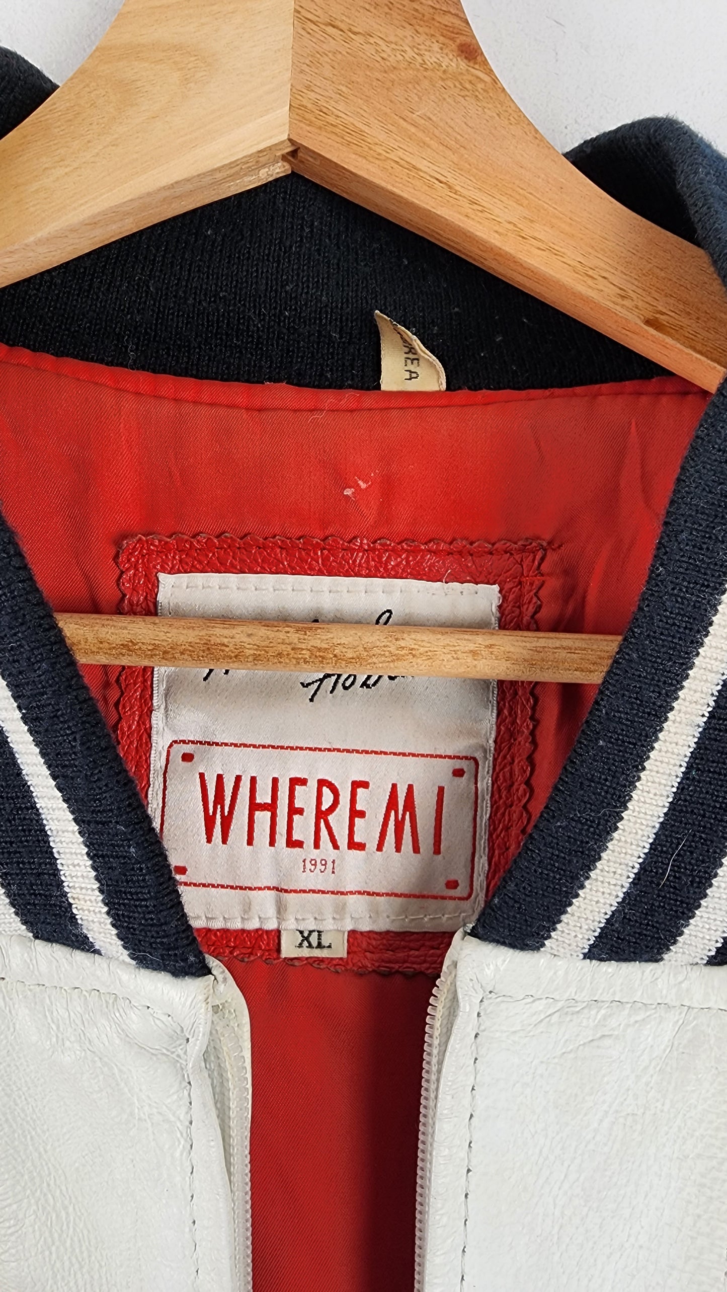 Vintage 90s WHEREMI Michael Hoban Leather Jacket