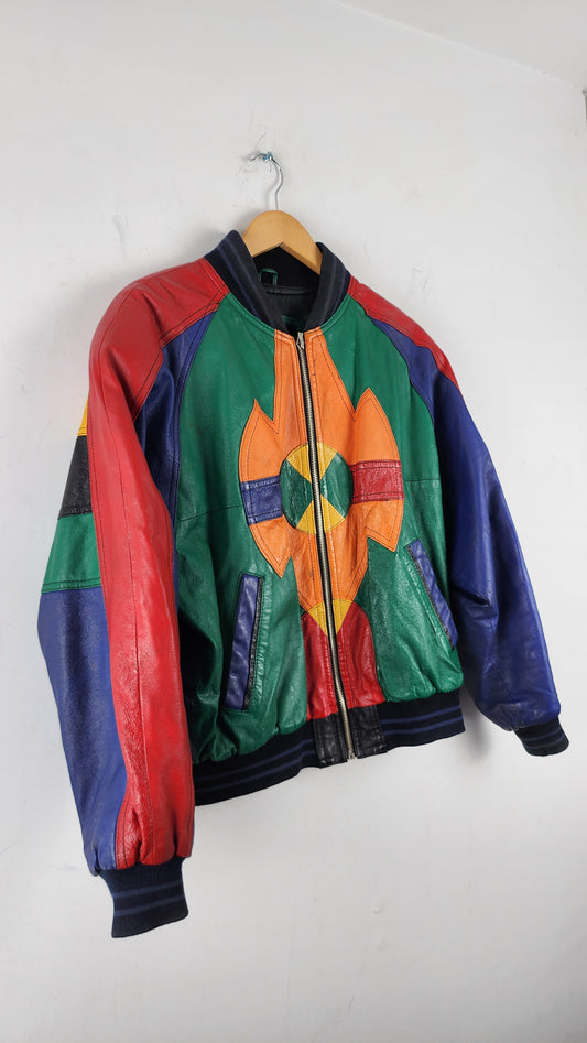 Vintage Winlit Bomber Leather Jacket
