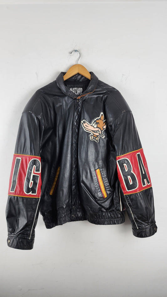 90s Big Bad Bunny Looney Toons Leather Jacket