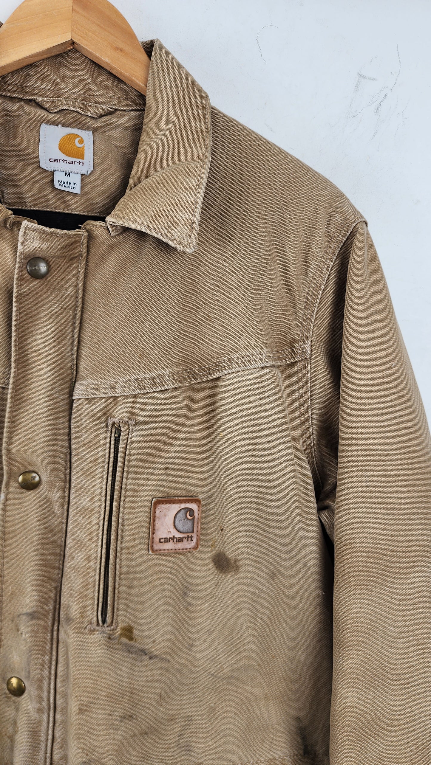 90s Parka Style Carhartt Jacket with heavy distressing