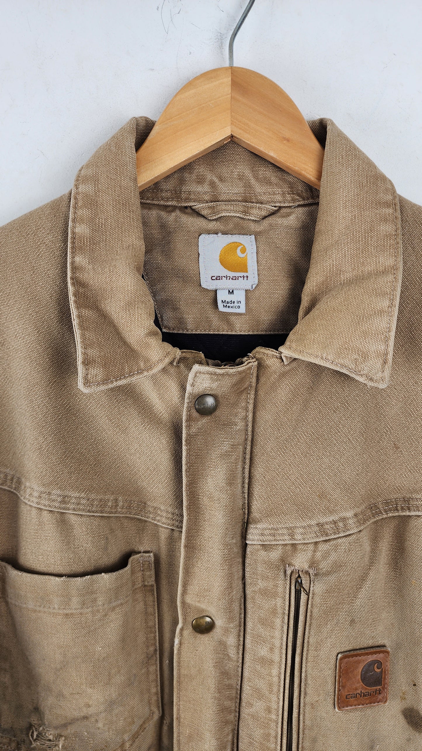 90s Parka Style Carhartt Jacket with heavy distressing