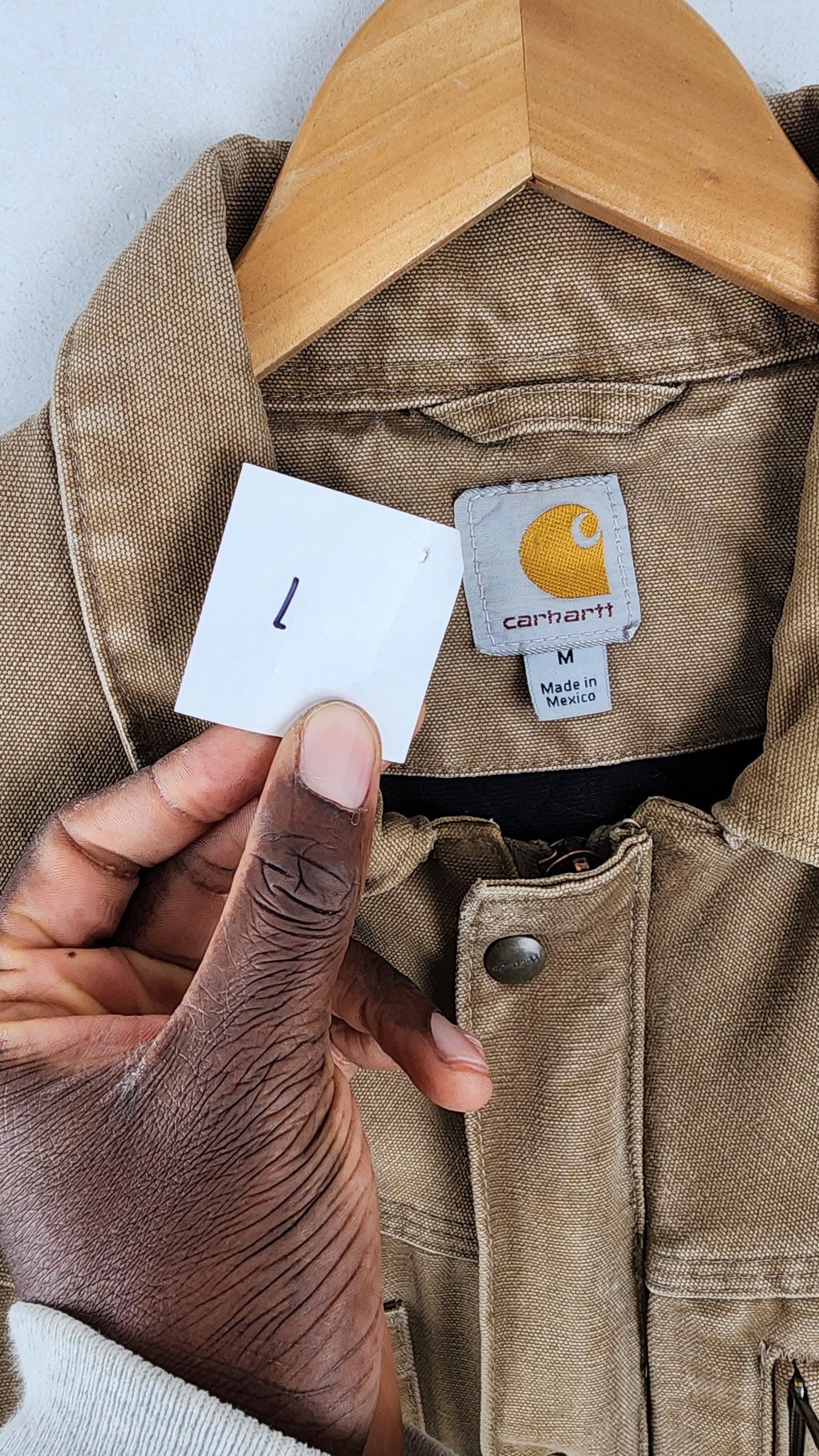 90s Parka Style Carhartt Jacket with heavy distressing
