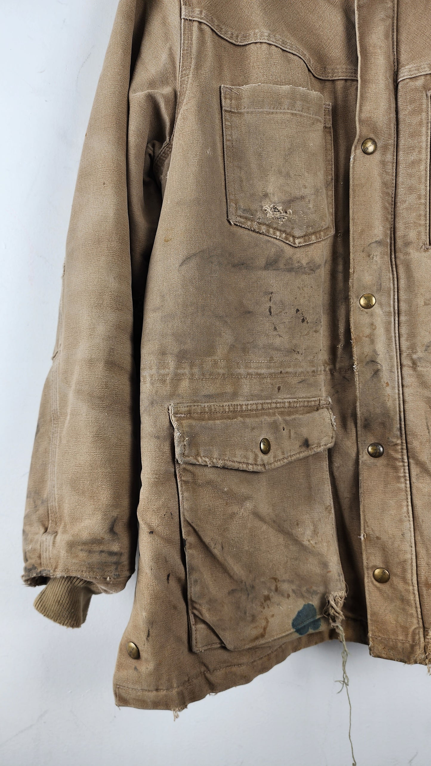 90s Parka Style Carhartt Jacket with heavy distressing