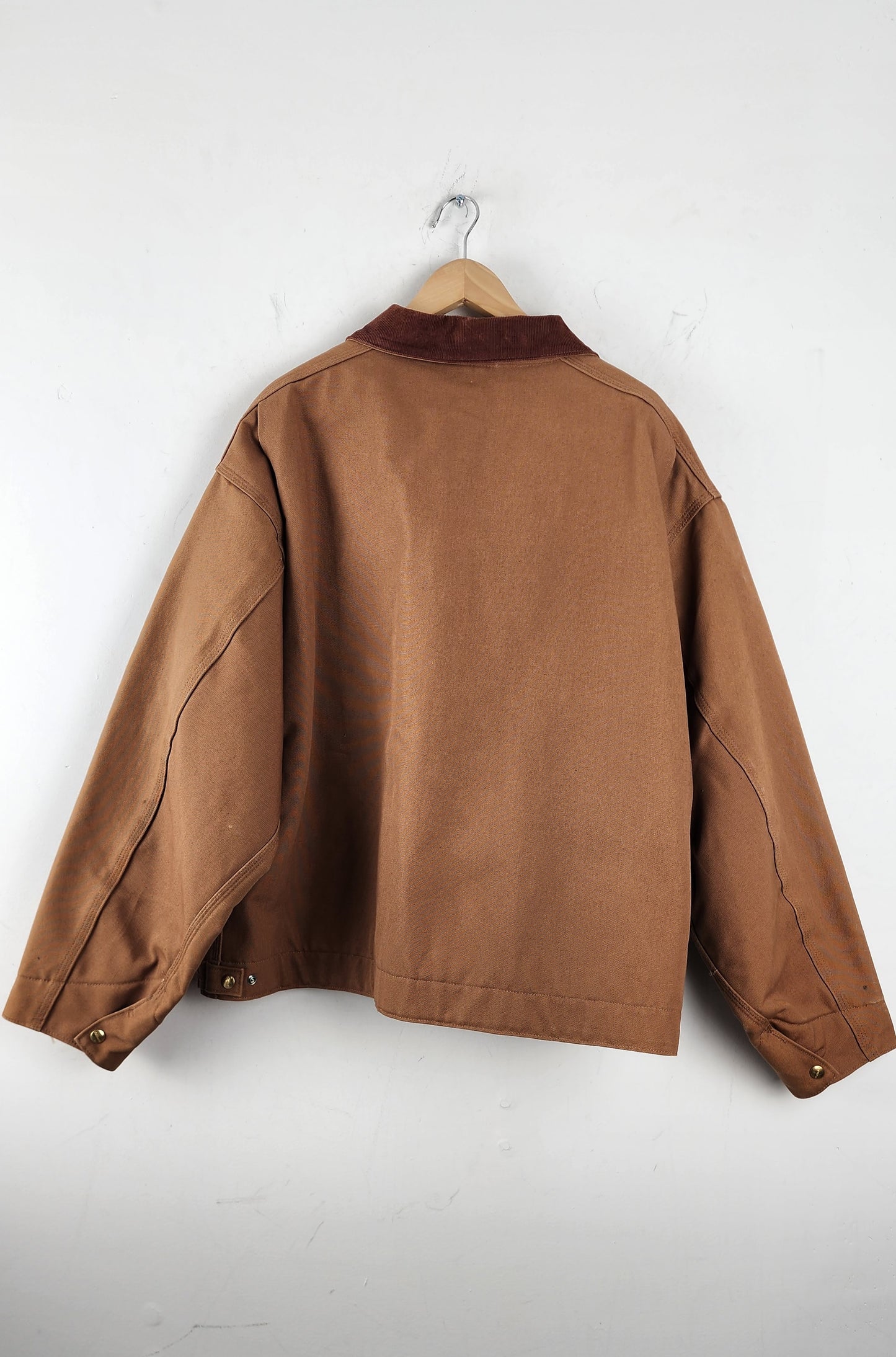 90s brown Carhartt Jacket - Detroit Style with canvas lining