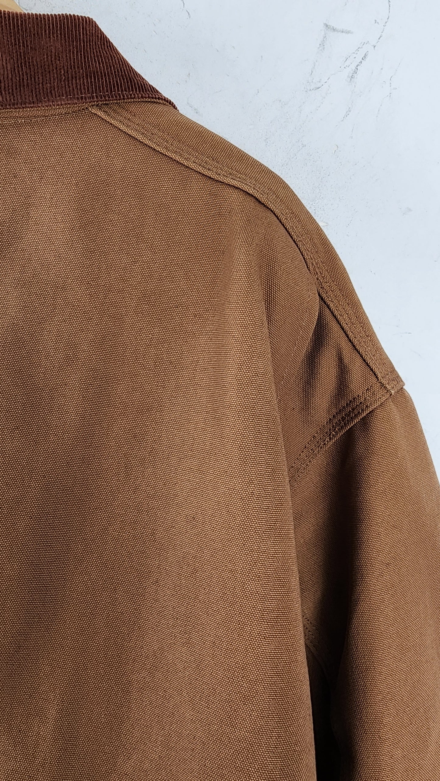 90s brown Carhartt Jacket - Detroit Style with canvas lining