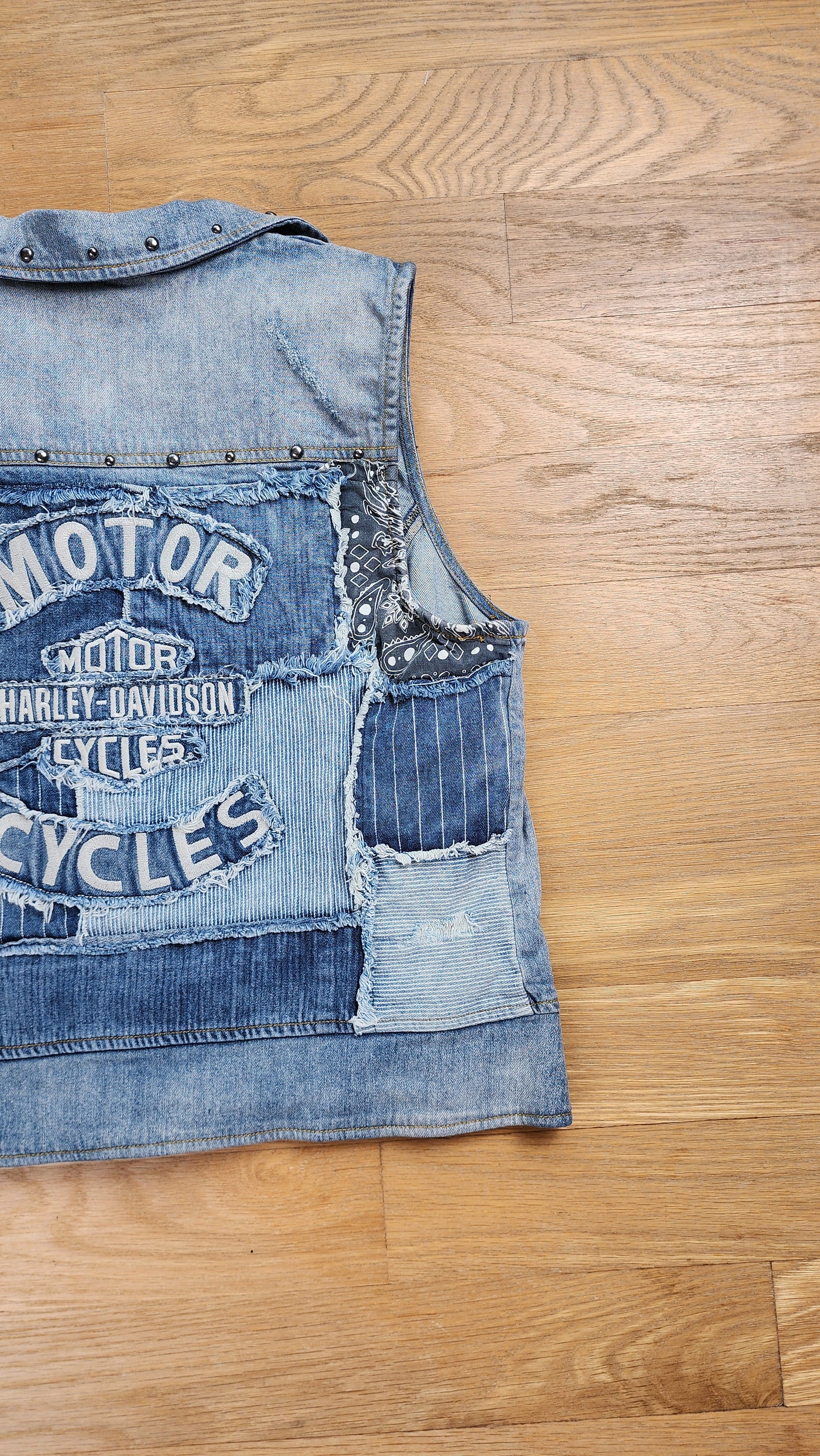 Vintage Harley Davidson Denim Vest