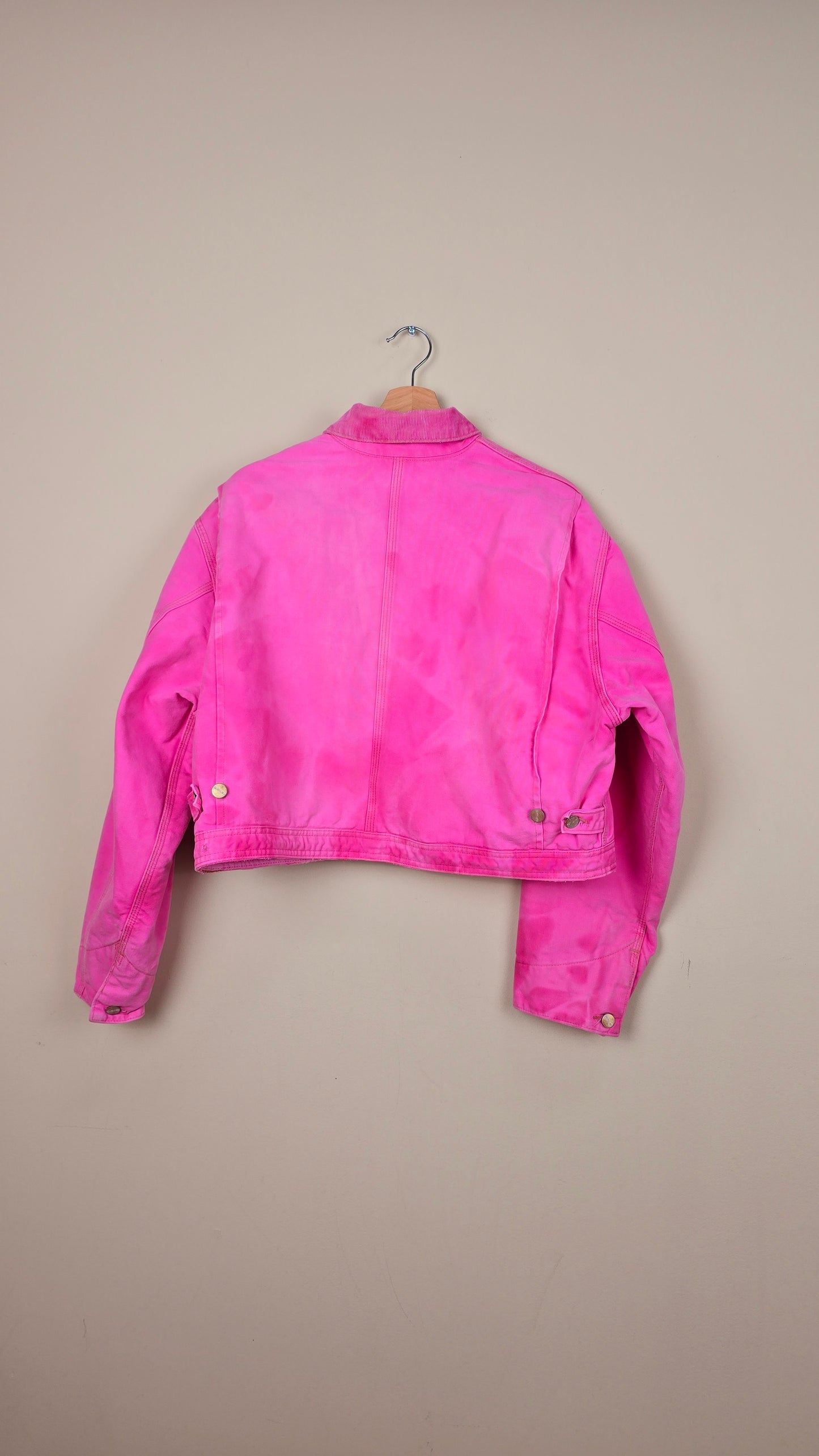 Vintage Carhartt X NY Yankees Cropped Jacket | Pink - Size L (009)