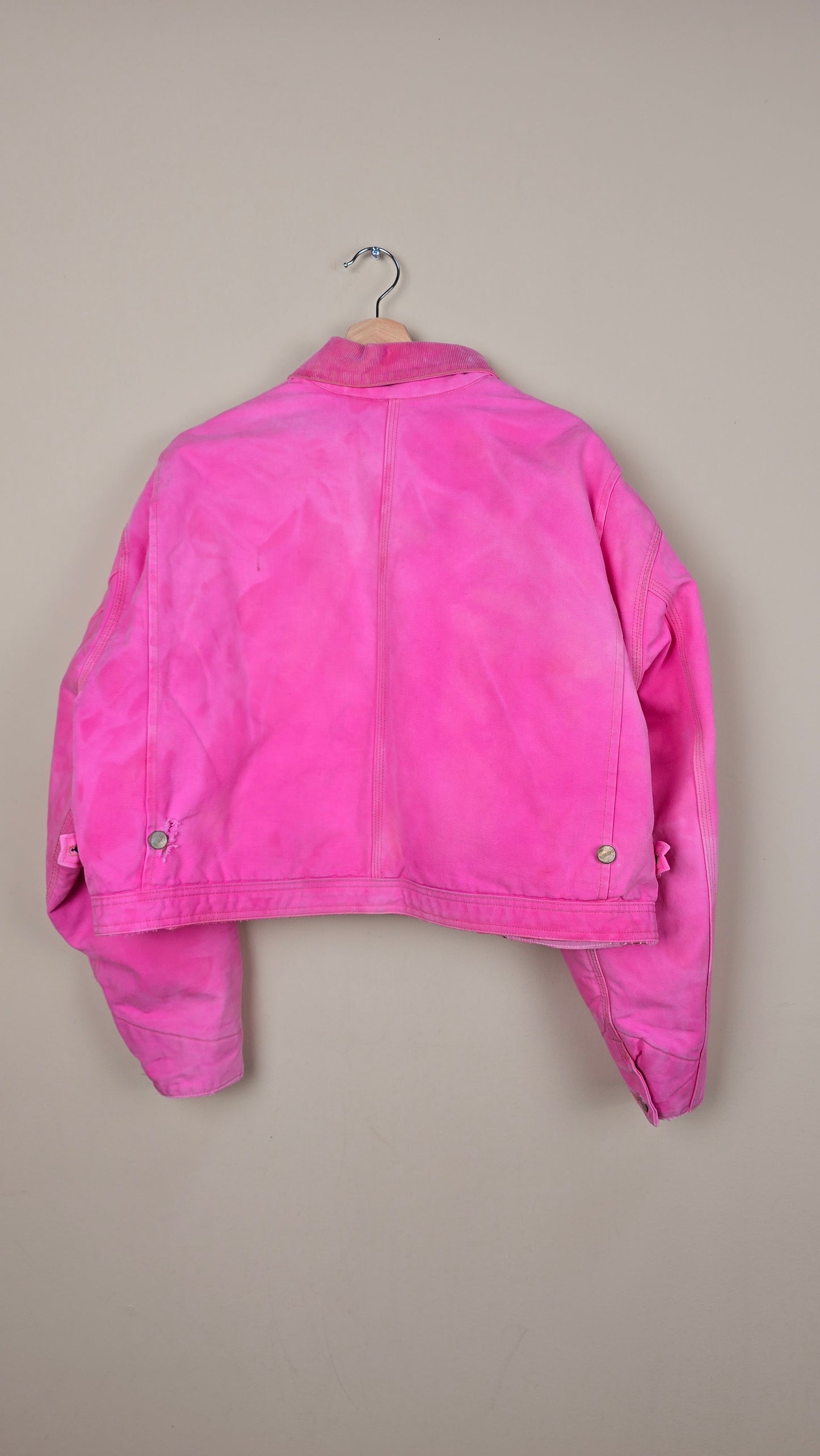 Vintage Carhartt X NY Yankees Cropped Jacket | Pink - Size L (010)