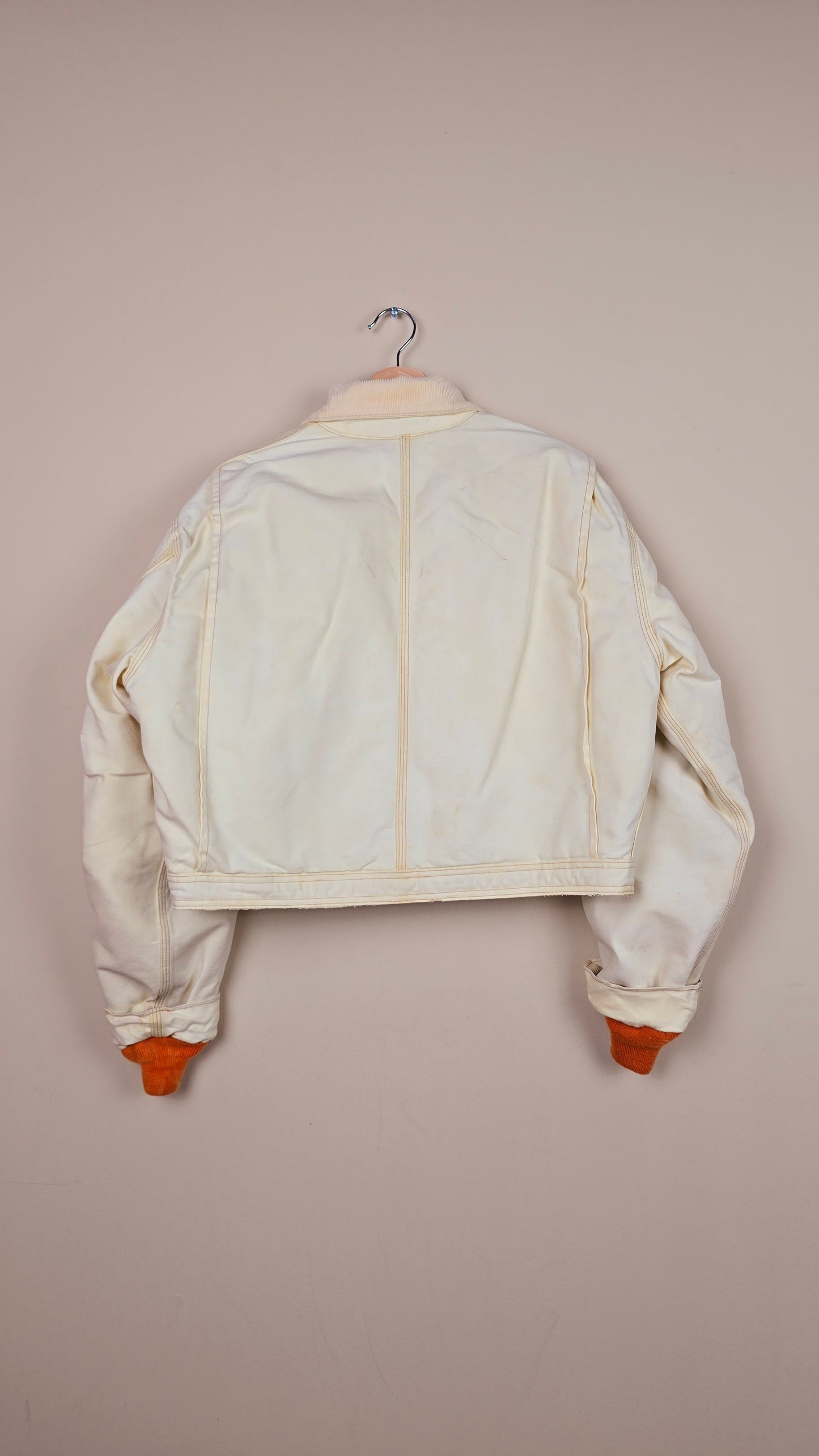 Vintage Carhartt X NY Yankees Cropped Jacket | Beige - Size L (015)
