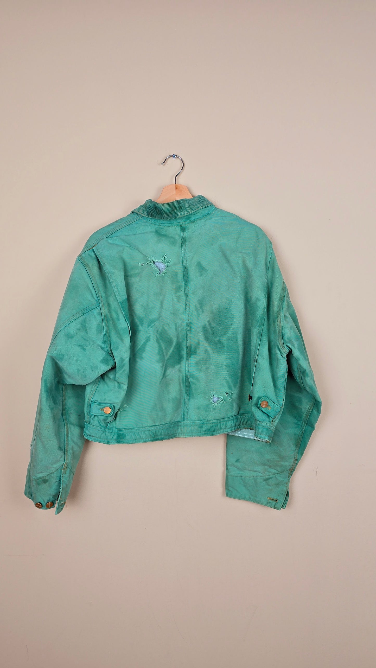 Vintage Carhartt X NY Yankees Cropped Jacket | Green - Size M (017)