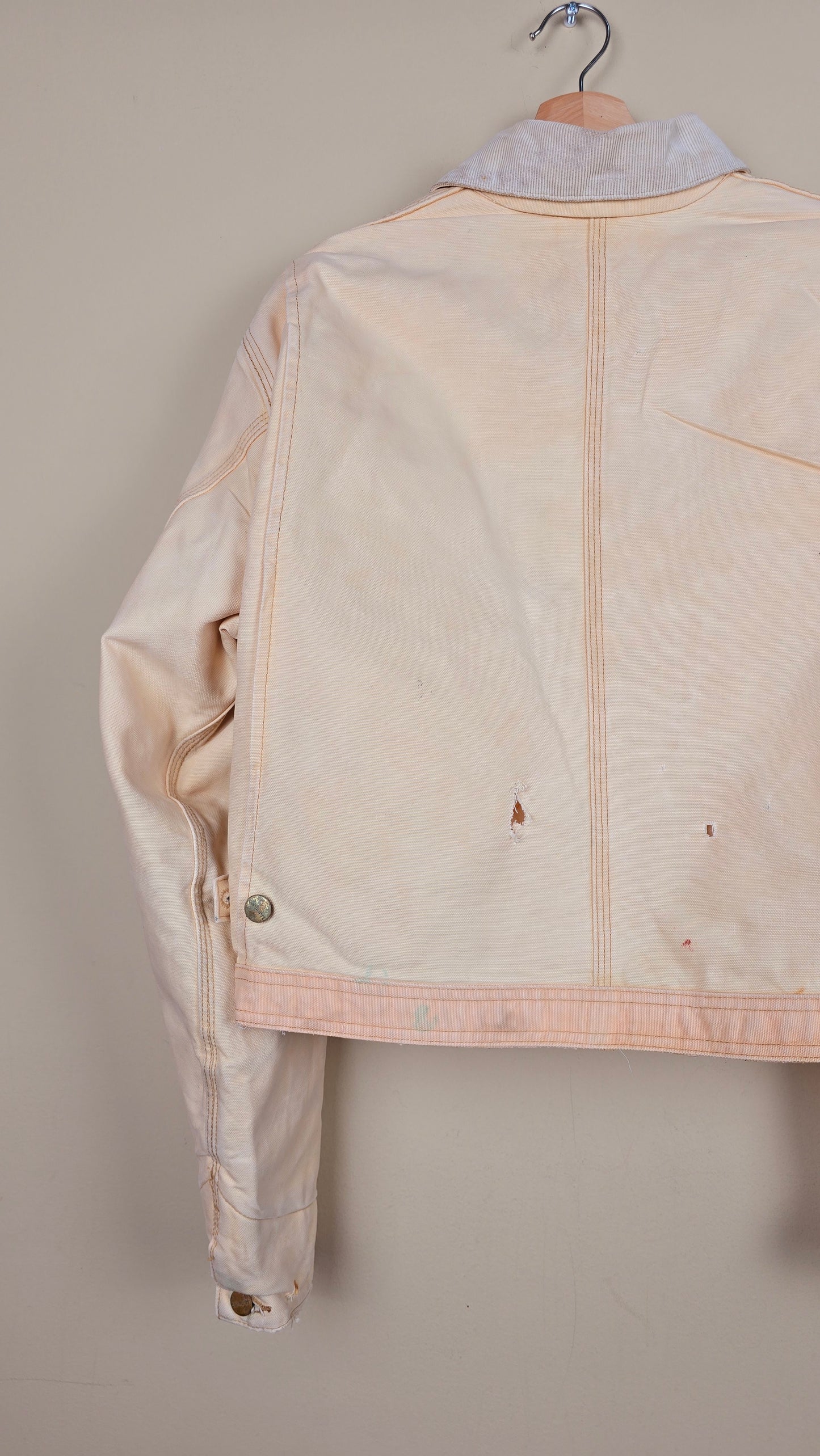 Vintage Carhartt X NY Yankees Cropped Jacket | Beige - Size M (021)