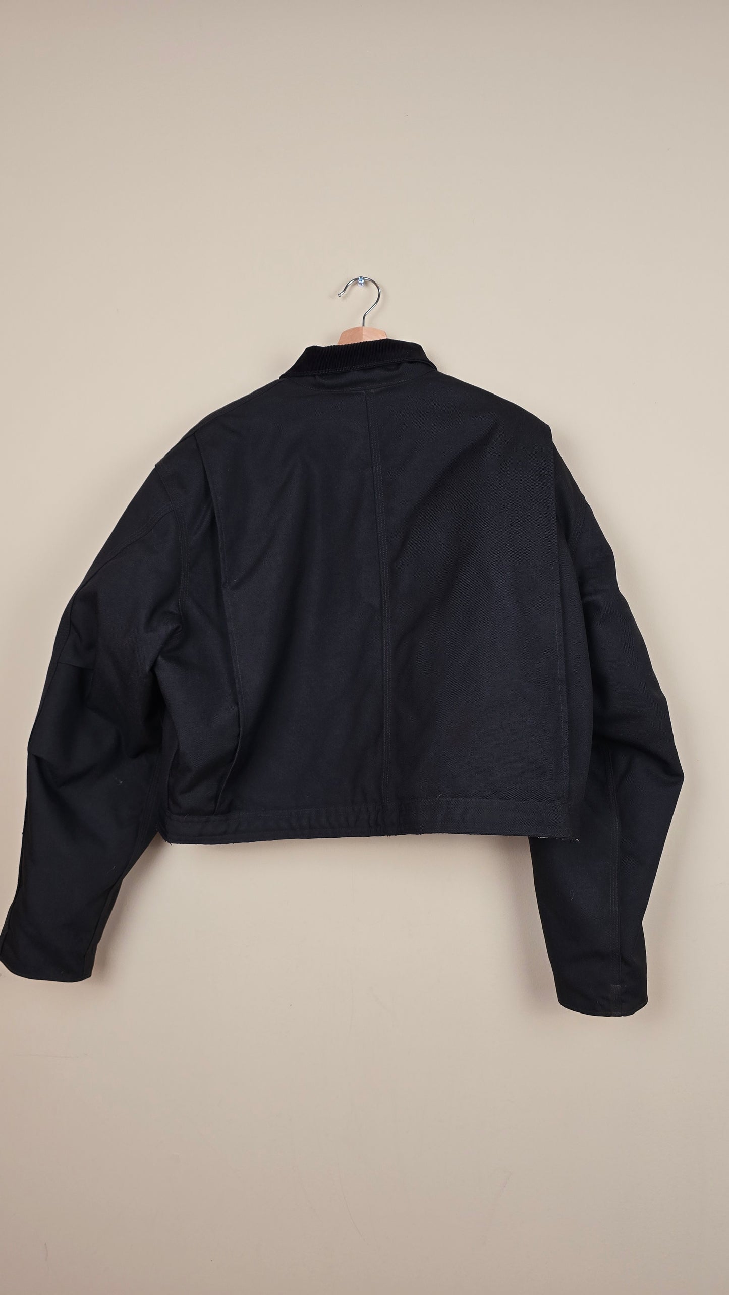 Vintage Carhartt X NY Yankees Cropped Jacket | Jet Black - Size L (022)