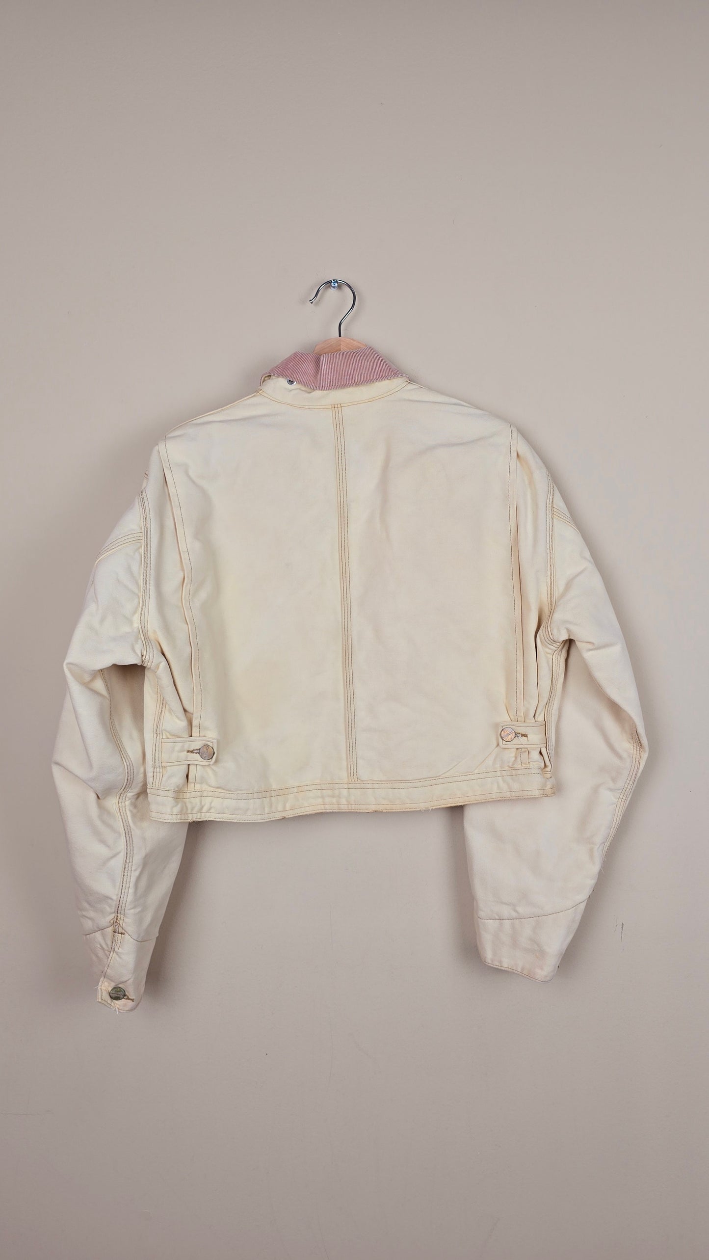 Vintage Carhartt X NY Yankees Cropped Jacket | Beige - Size S (023)