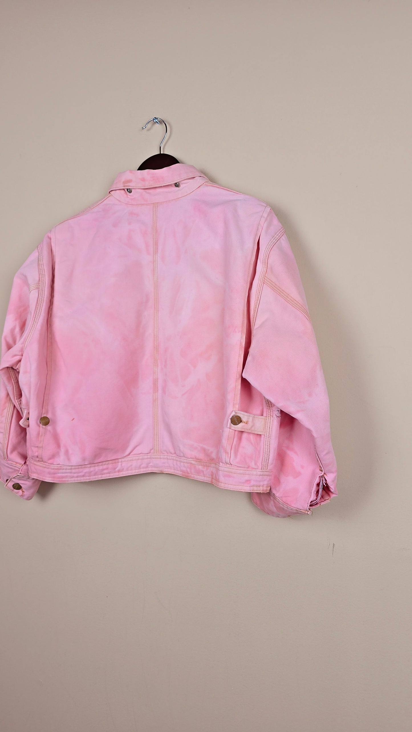 Vintage Carhartt X NY Yankees Cropped Jacket | Pink - Size M (034)
