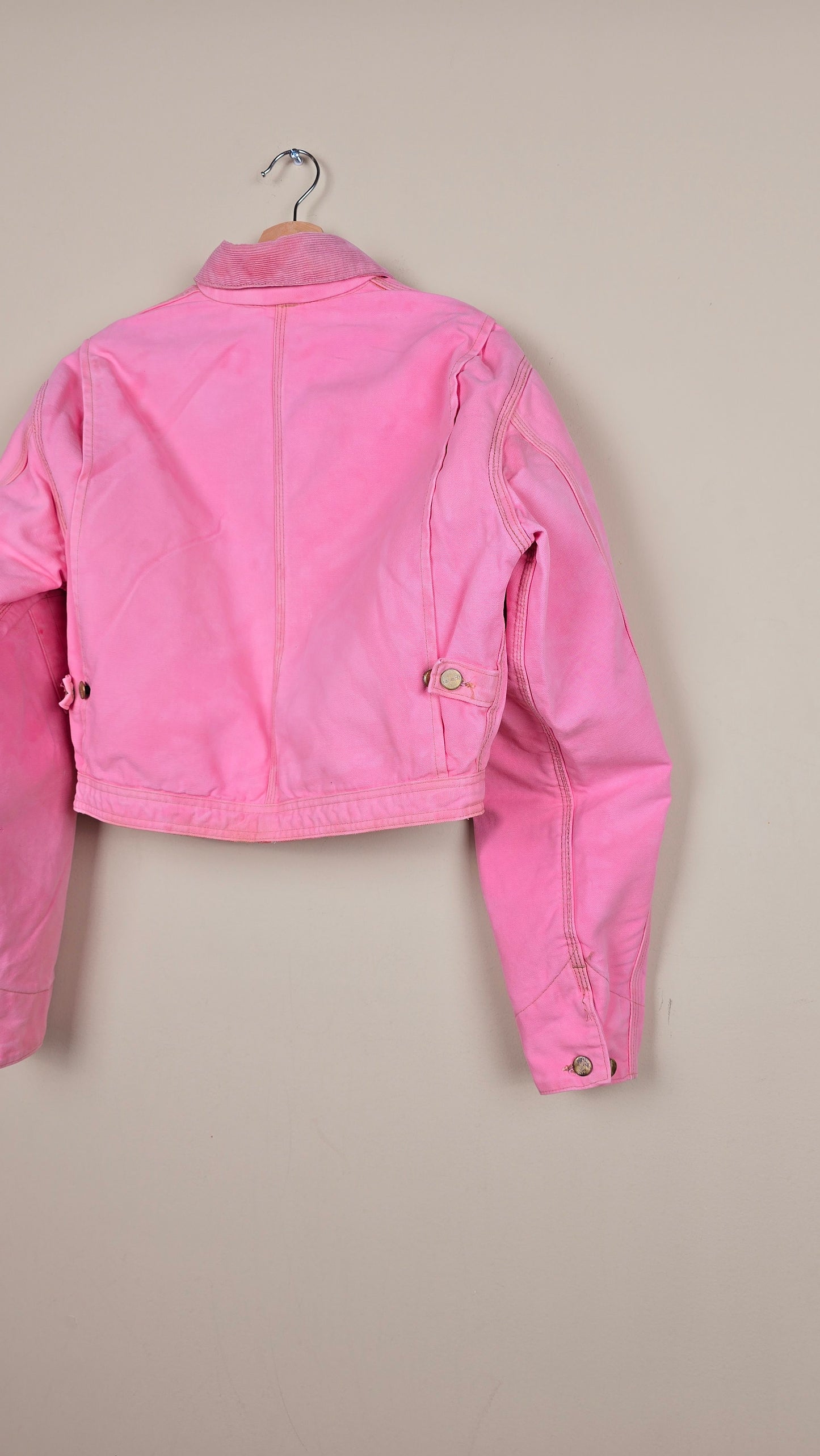 Vintage Carhartt X NY Yankees Cropped Jacket | Pink - Size S (041)