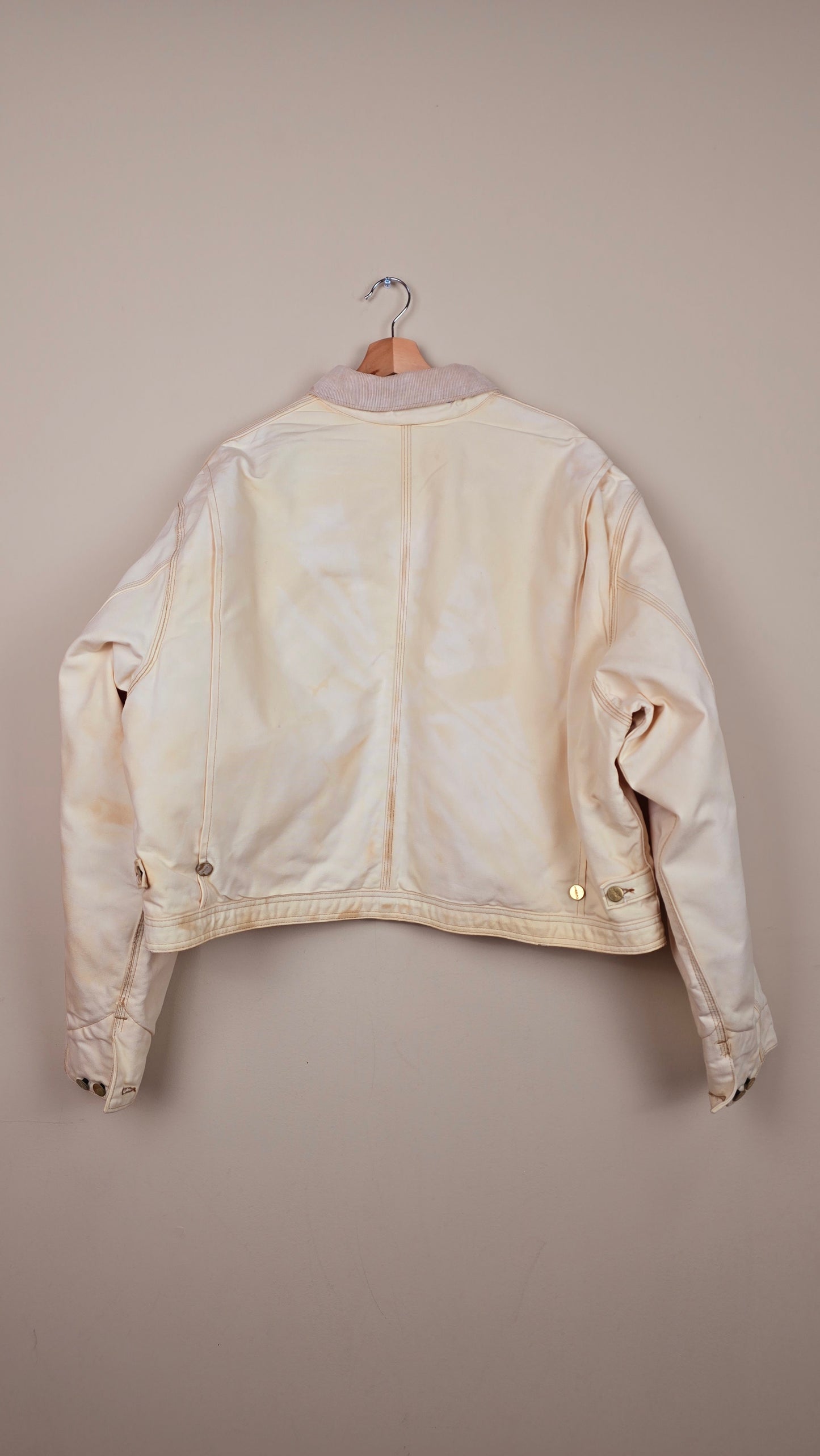 Vintage Carhartt X NY Yankees Cropped Jacket | Beige - Size 2xL (050)