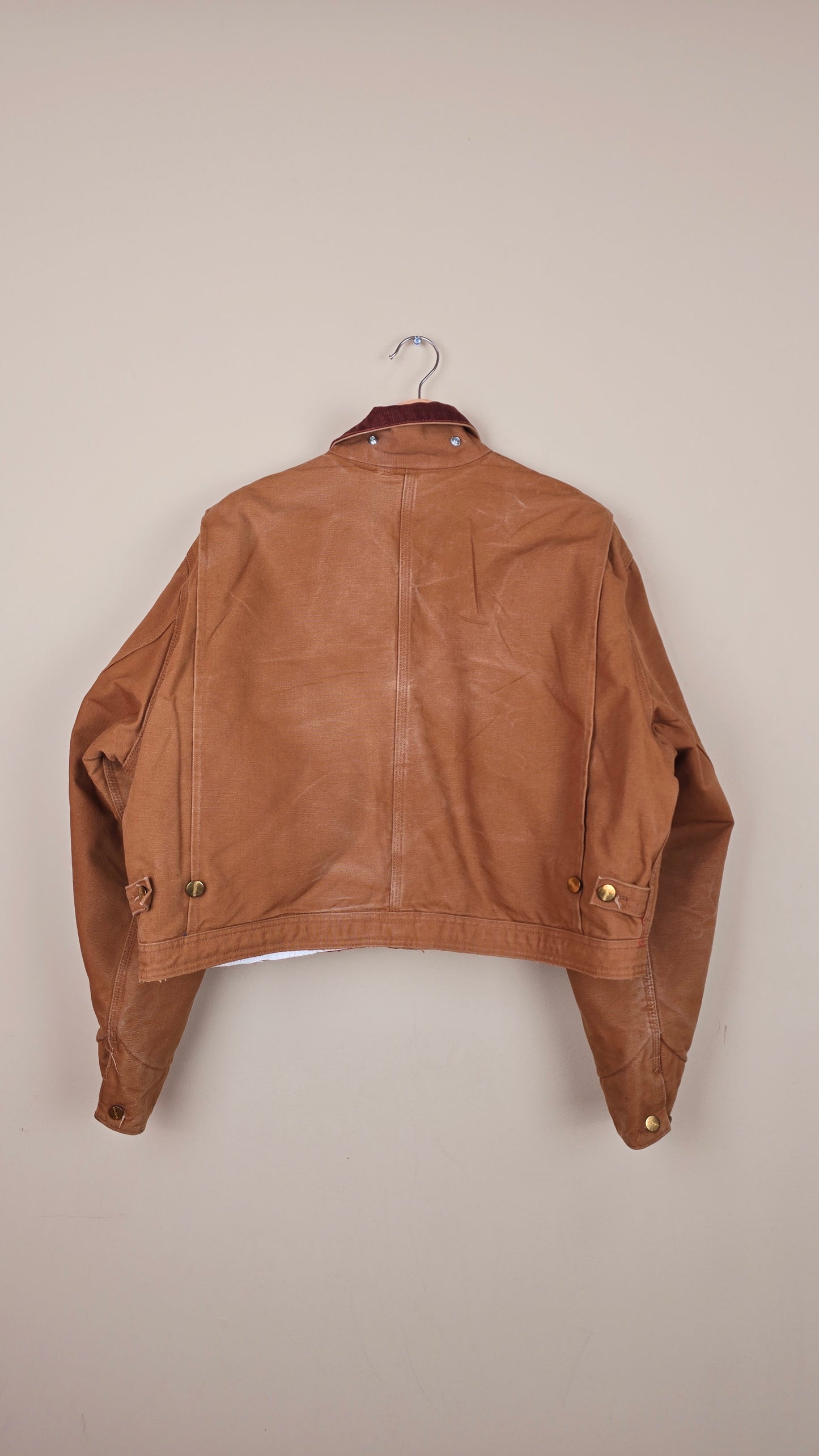 Vintage Carhartt X NY Yankees Cropped Jacket | Brown - Size L (052)
