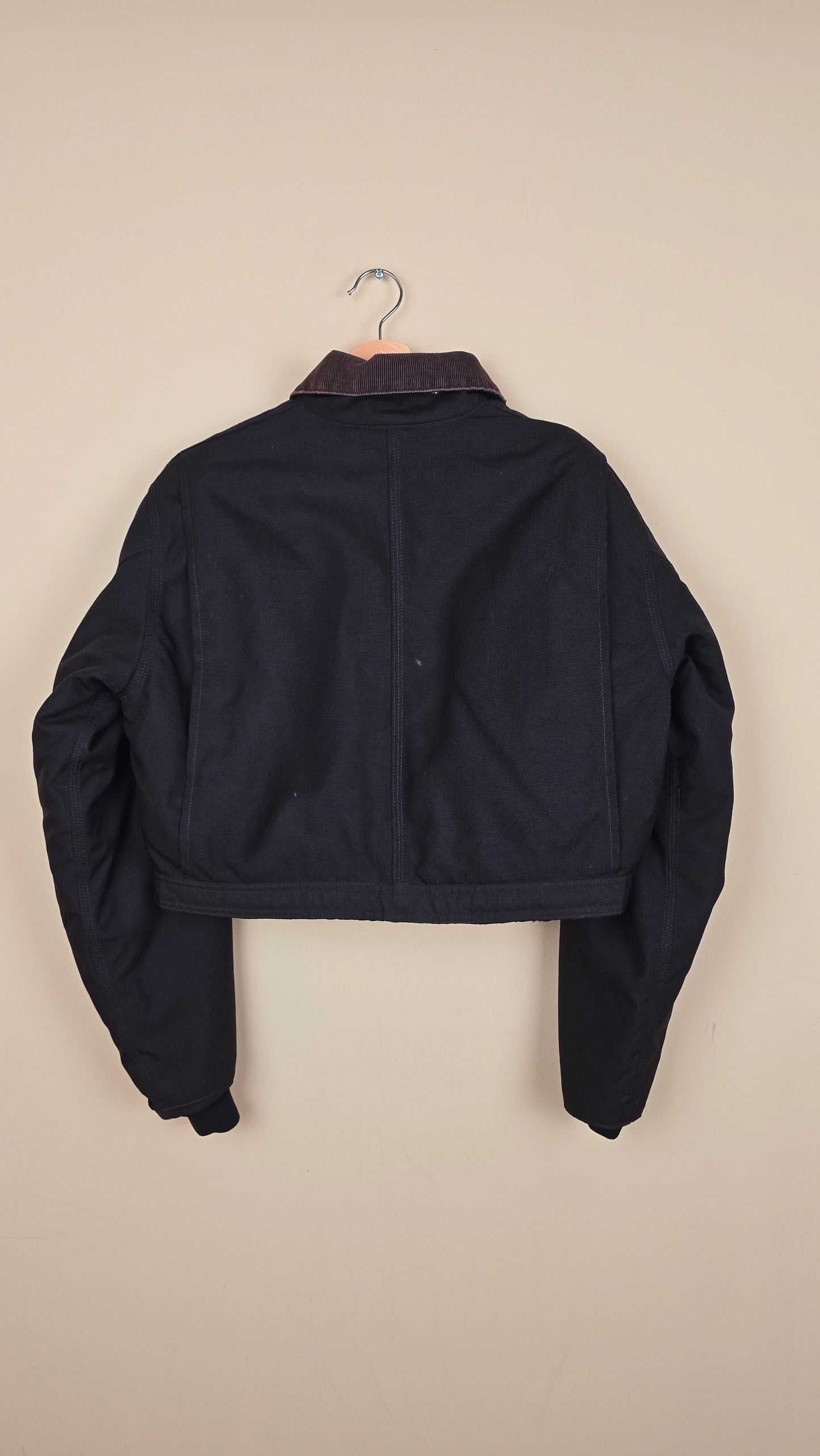 Vintage Carhartt X NY Yankees Cropped Jacket | Jet Black - Size M (059)