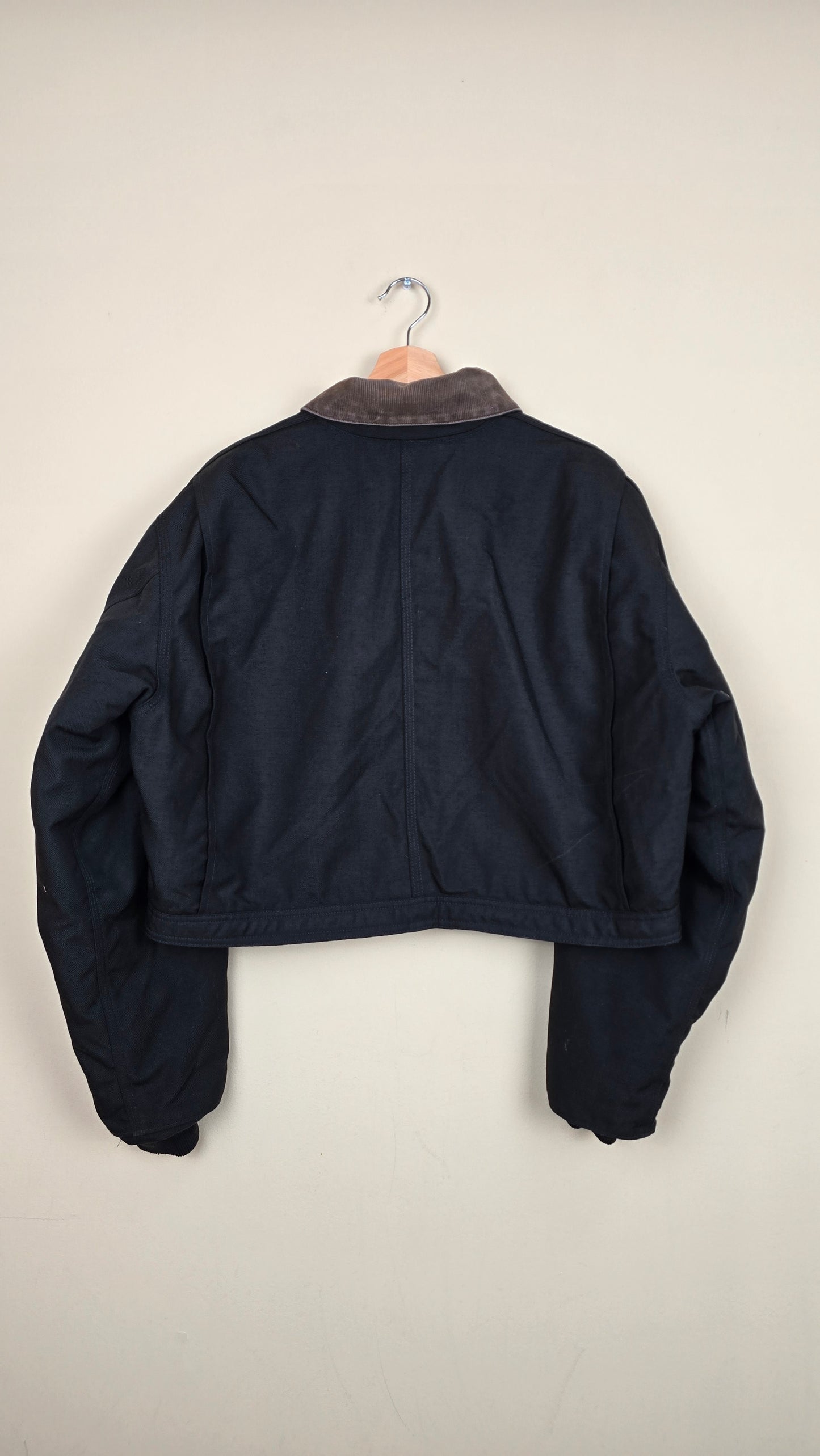 Vintage Carhartt X NY Yankees Cropped Jacket | Jet Black - Size L (061)