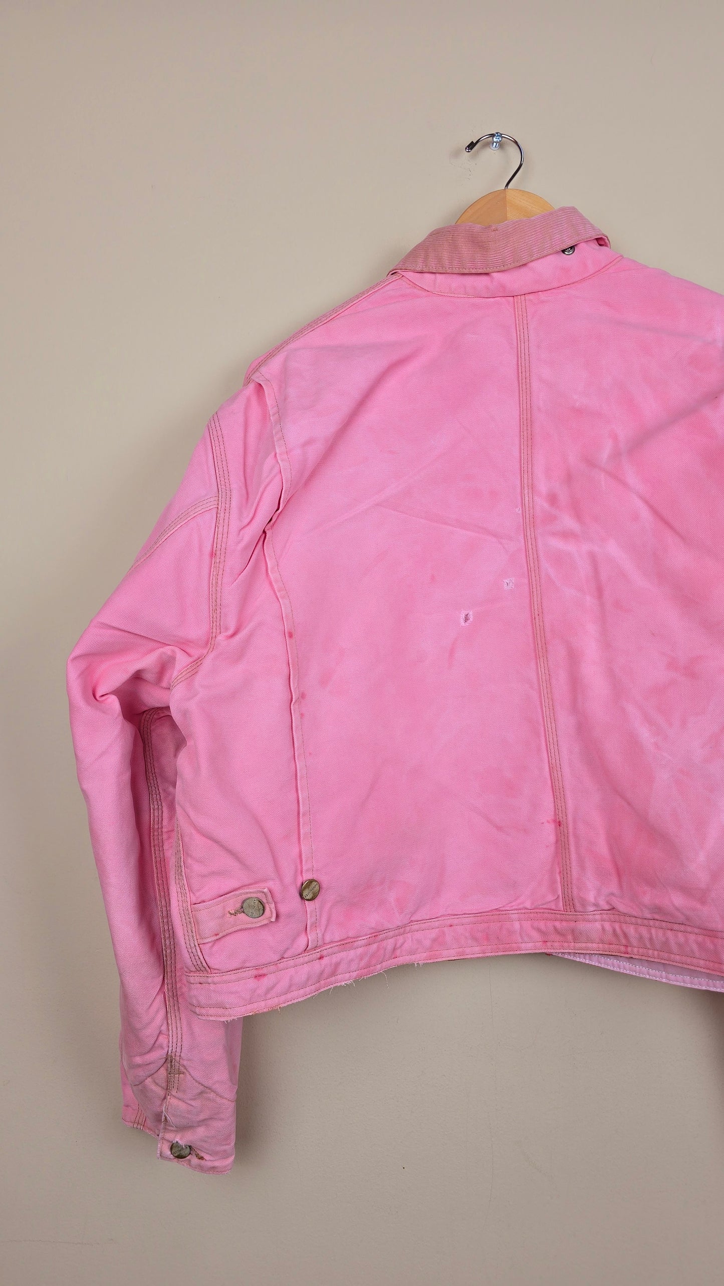 Vintage Carhartt X NY Yankees Cropped Jacket | Pink - Size 2xL (063)