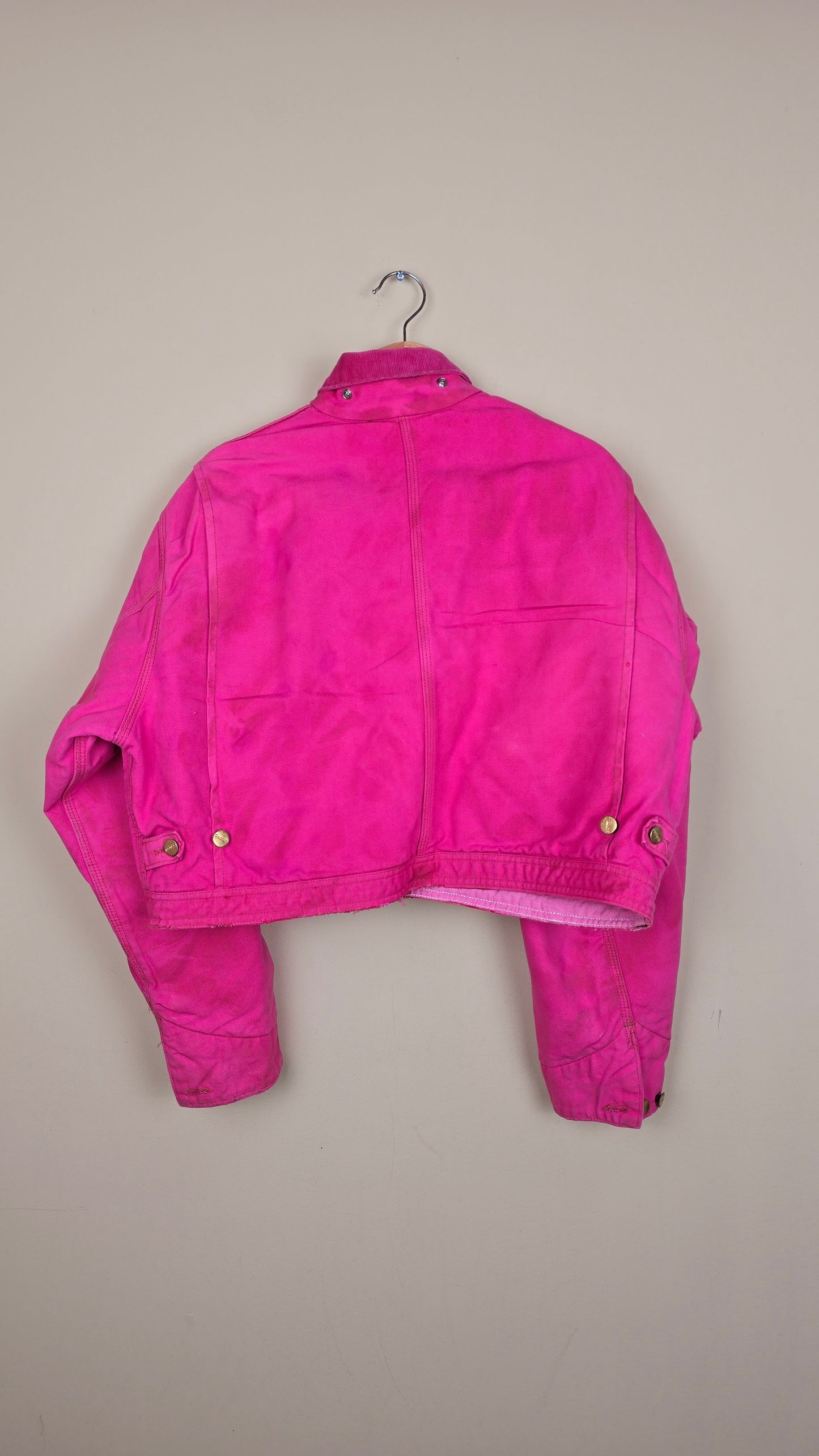 Vintage Carhartt X NY Yankees Cropped Jacket | Pink - Size M (064)