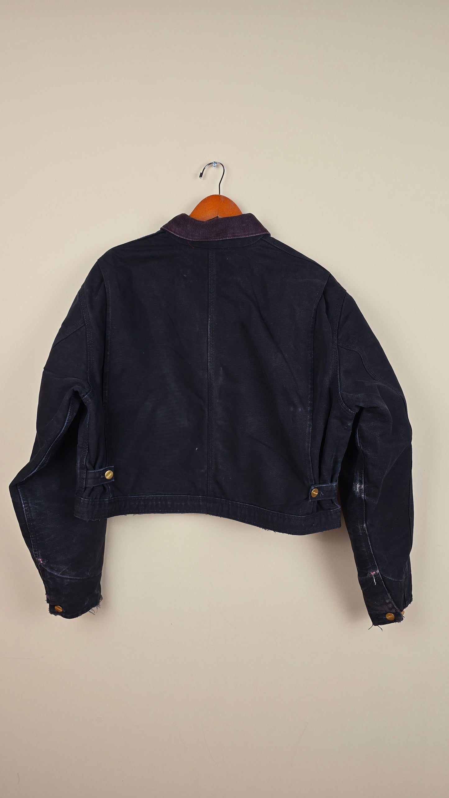 Vintage Carhartt X NY Yankees Cropped Jacket | Black - Size L (069)