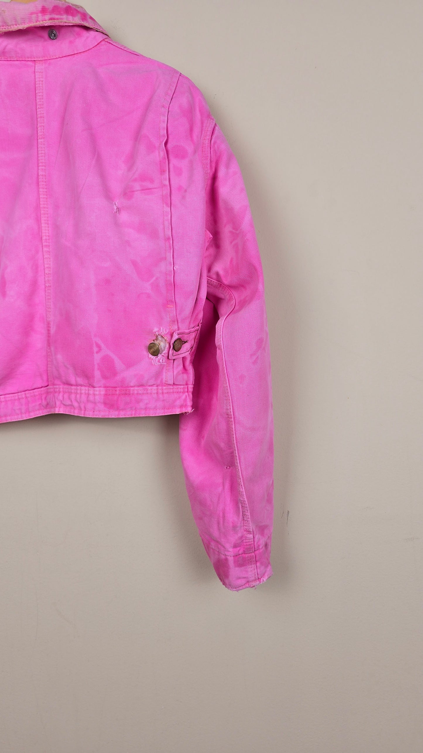 Vintage Carhartt X NY Yankees Cropped Jacket | Pink - Size S (077)