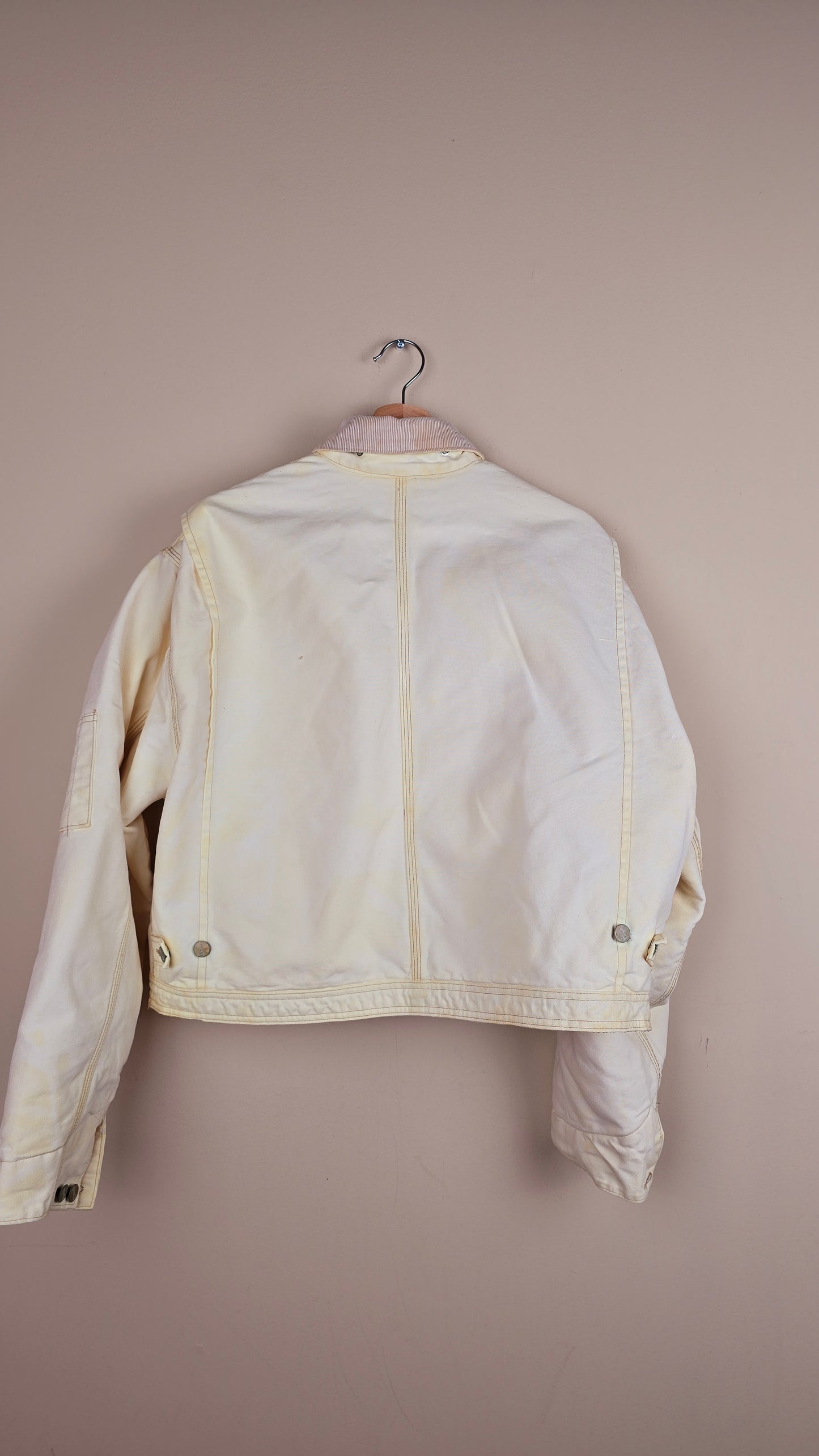 Vintage Carhartt X NY Yankees Cropped Jacket | Beige - Size xL (090)