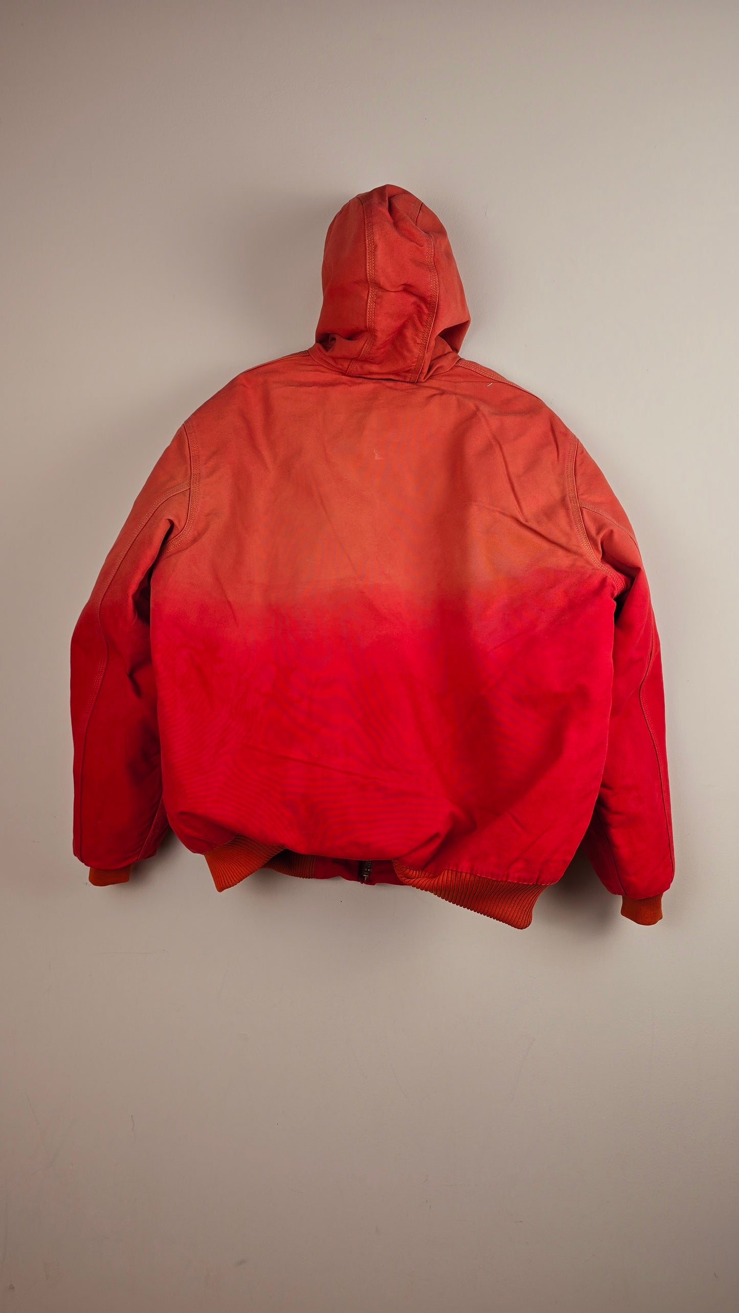 Vintage Carhartt x NY Hoodie Jacket | Ombre Red | XL | 008