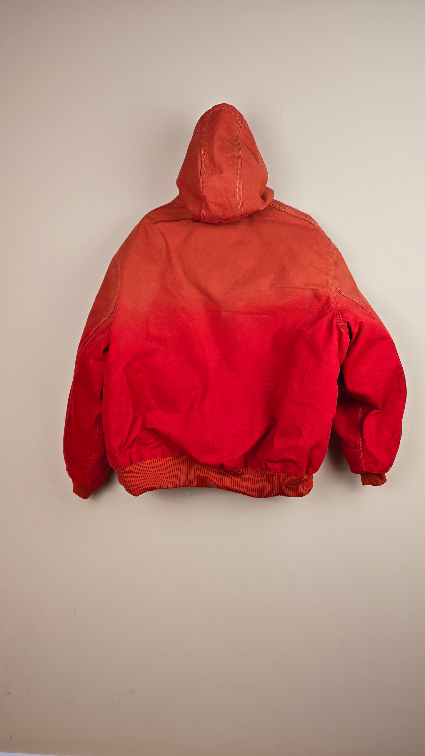Vintage Carhartt x NY Hoodie Jacket | Ombre Red | 2XL | 010