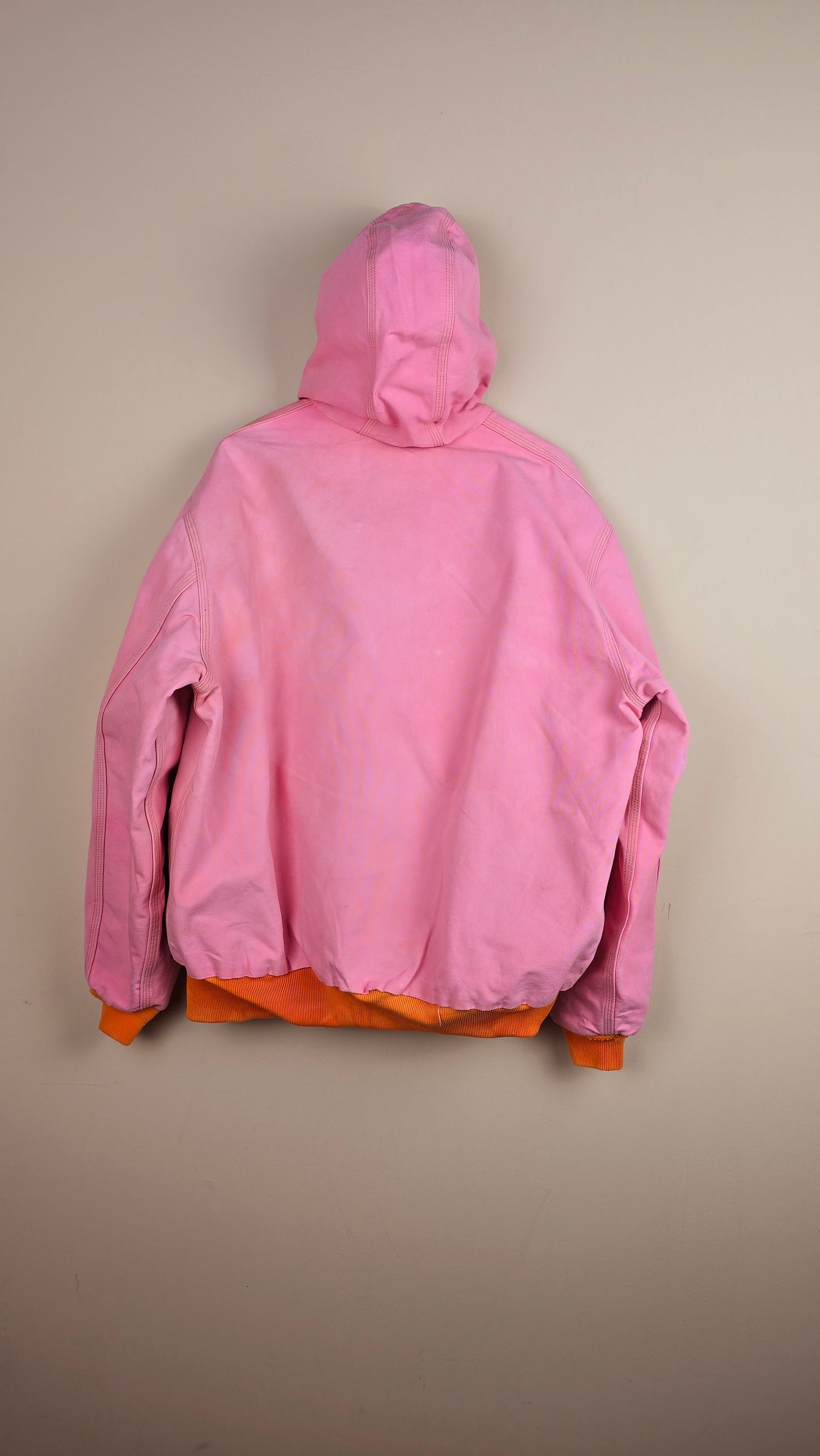 Vintage Carhartt x NY Hoodie Jacket | Baby Pink | XL | 027