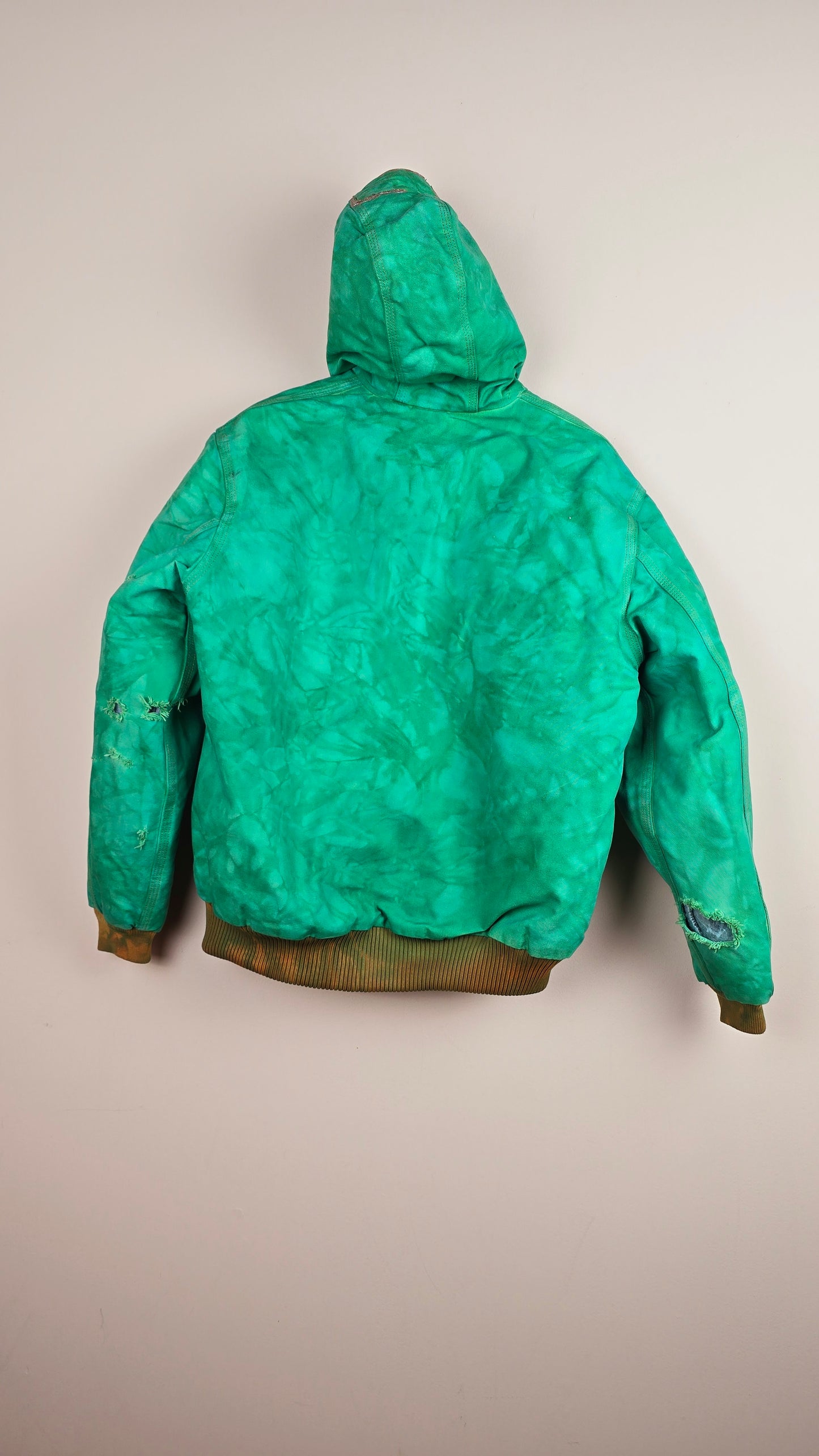 Vintage Carhartt x NY Hoodie Jacket | Camo Green | M | 034