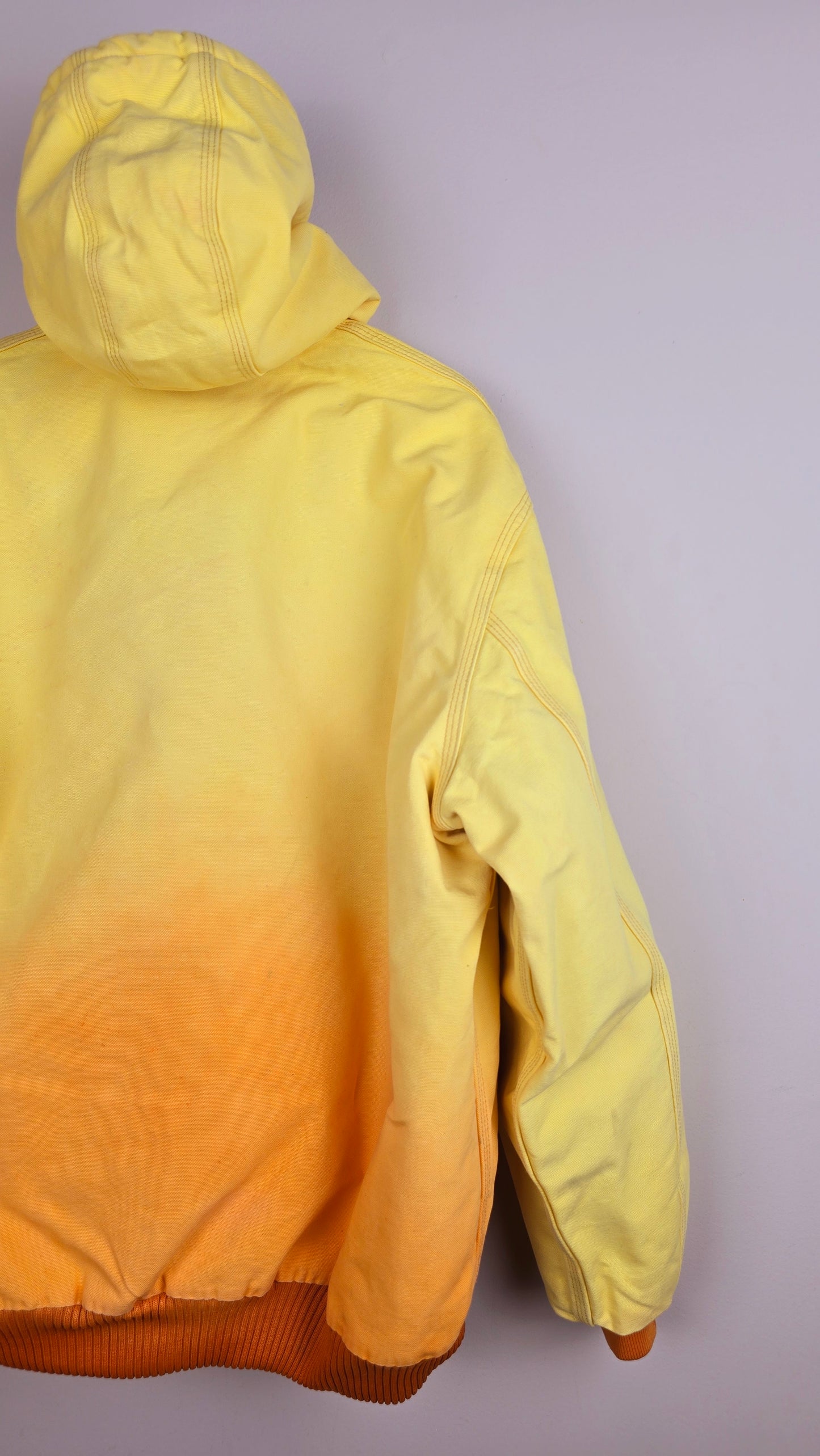 Vintage Carhartt x NY Hoodie Jacket | Ombre Yellow| XL | 038