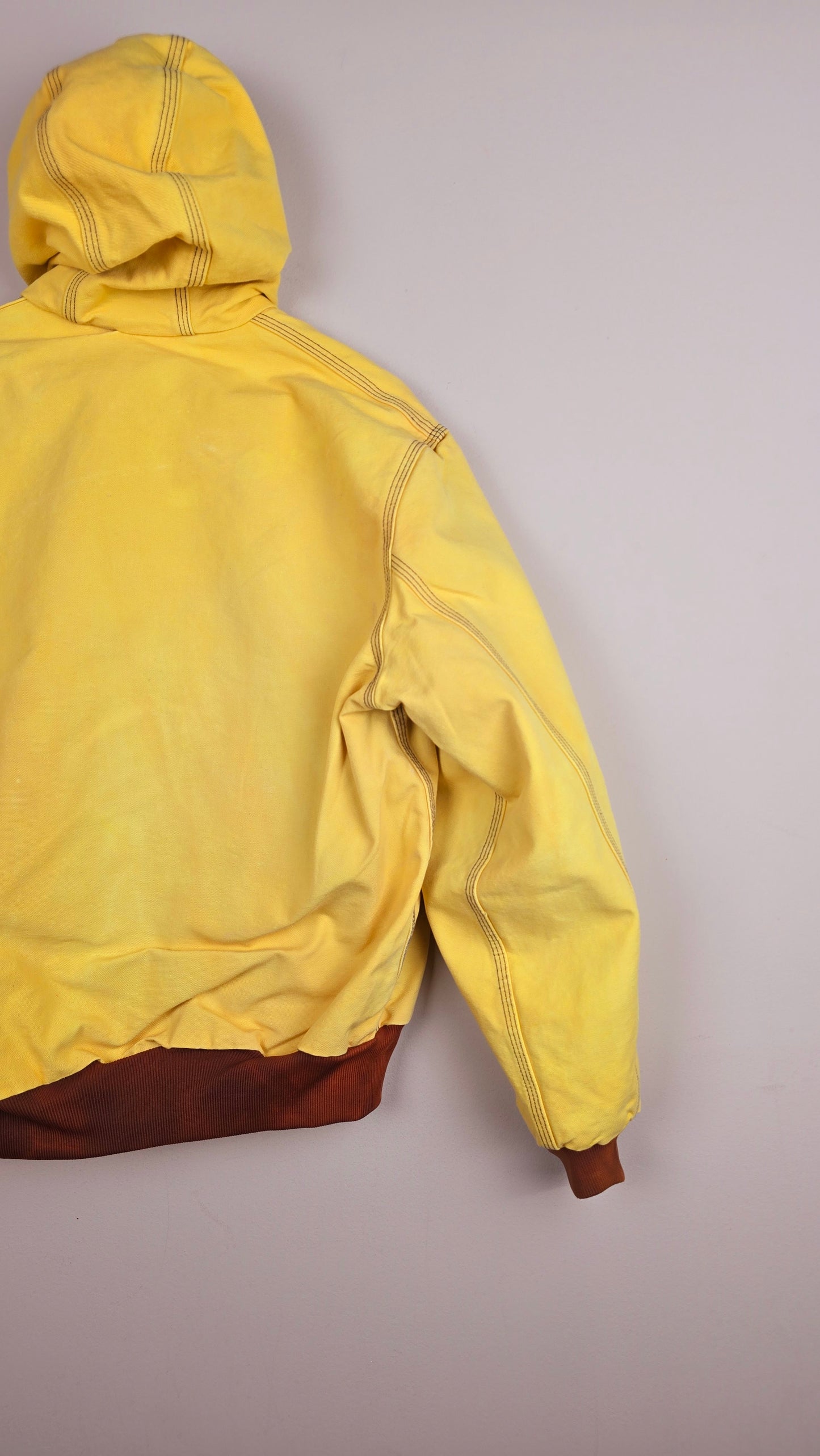 Vintage Carhartt x NY Hoodie Jacket | Yellow | M | 040