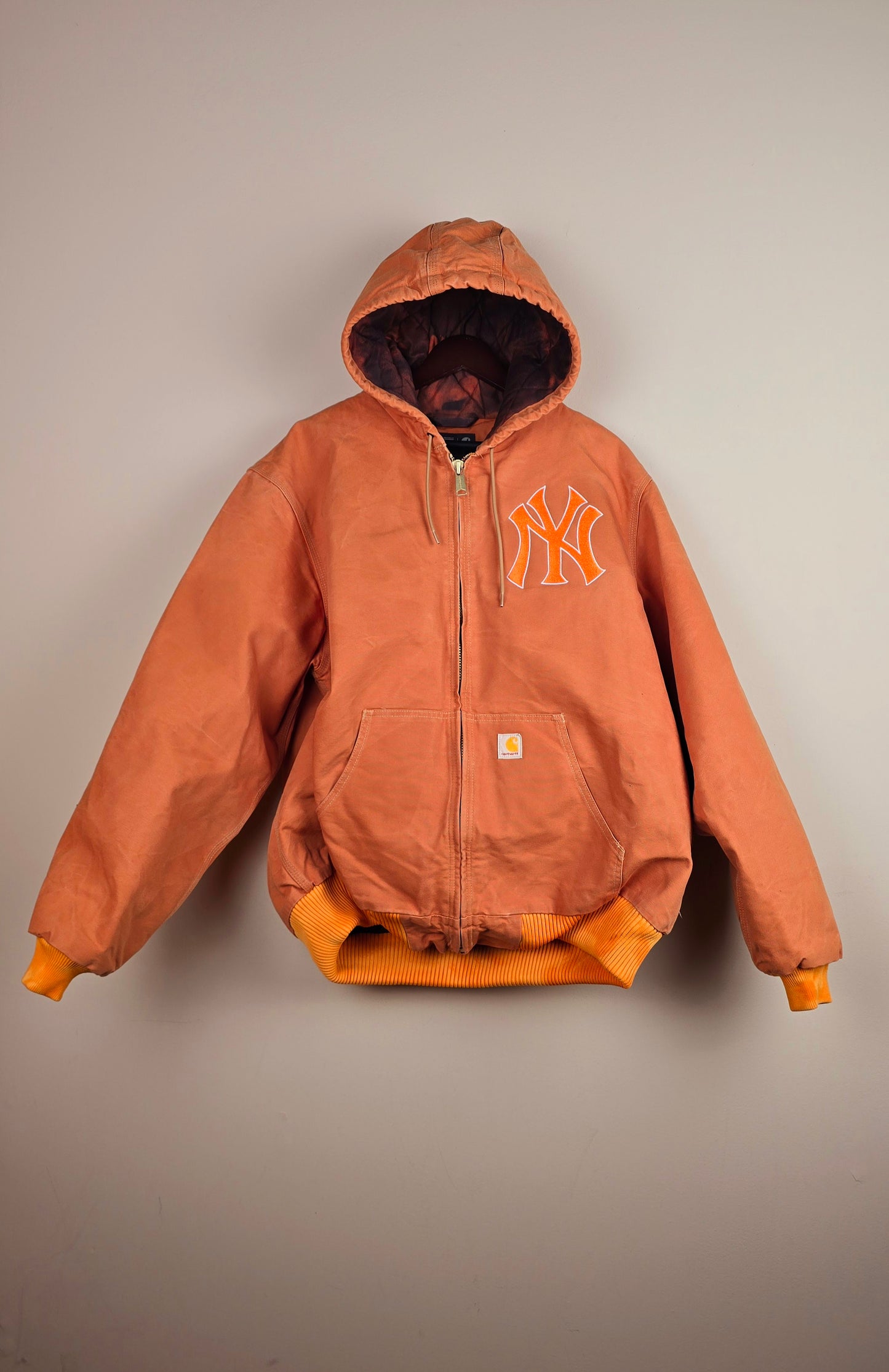 Vintage Carhartt x NY Hoodie Jacket | Peachy Coral | XL | 041