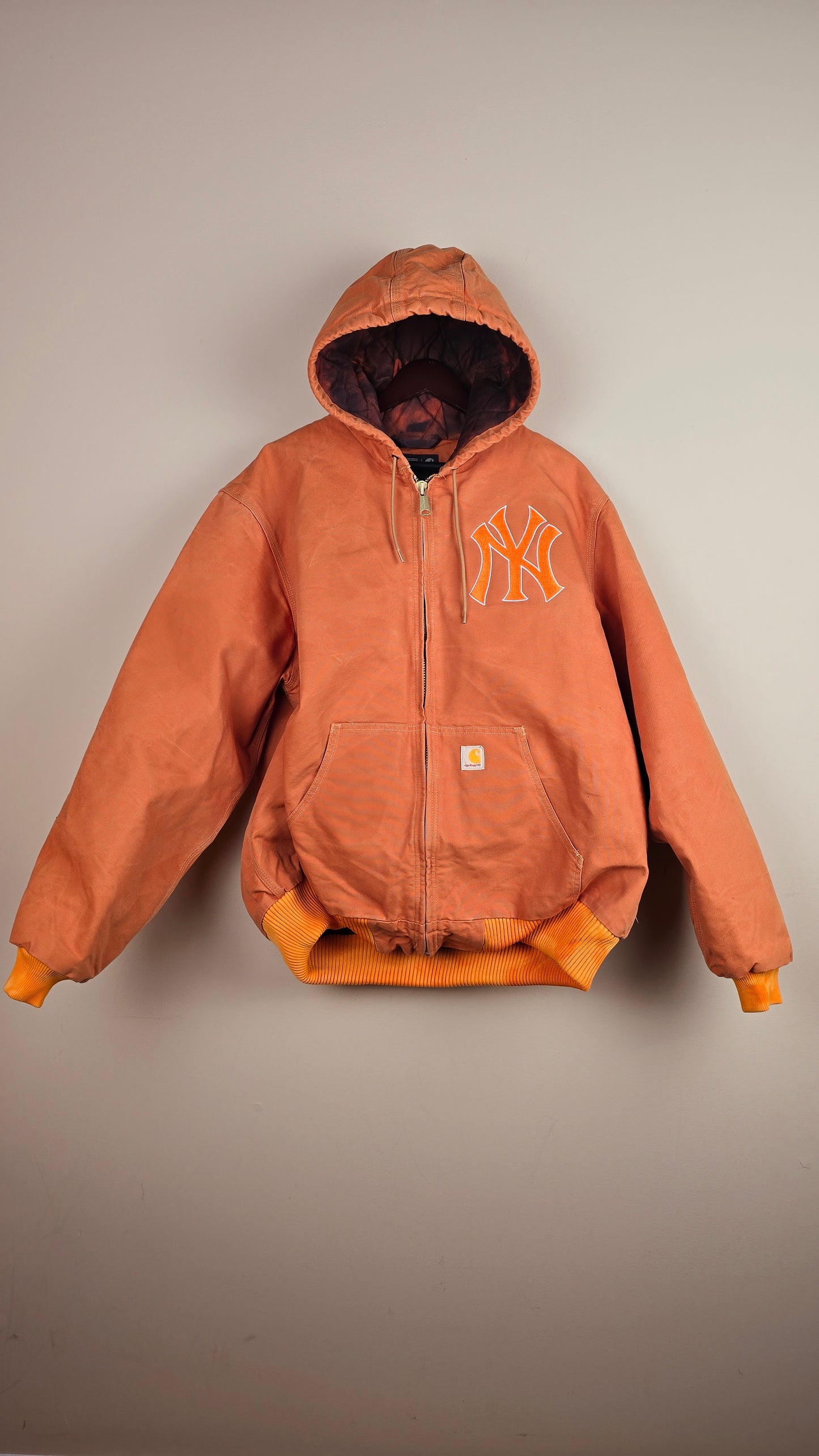 Vintage Carhartt x NY Hoodie Jacket | Peachy Coral | XL | 041