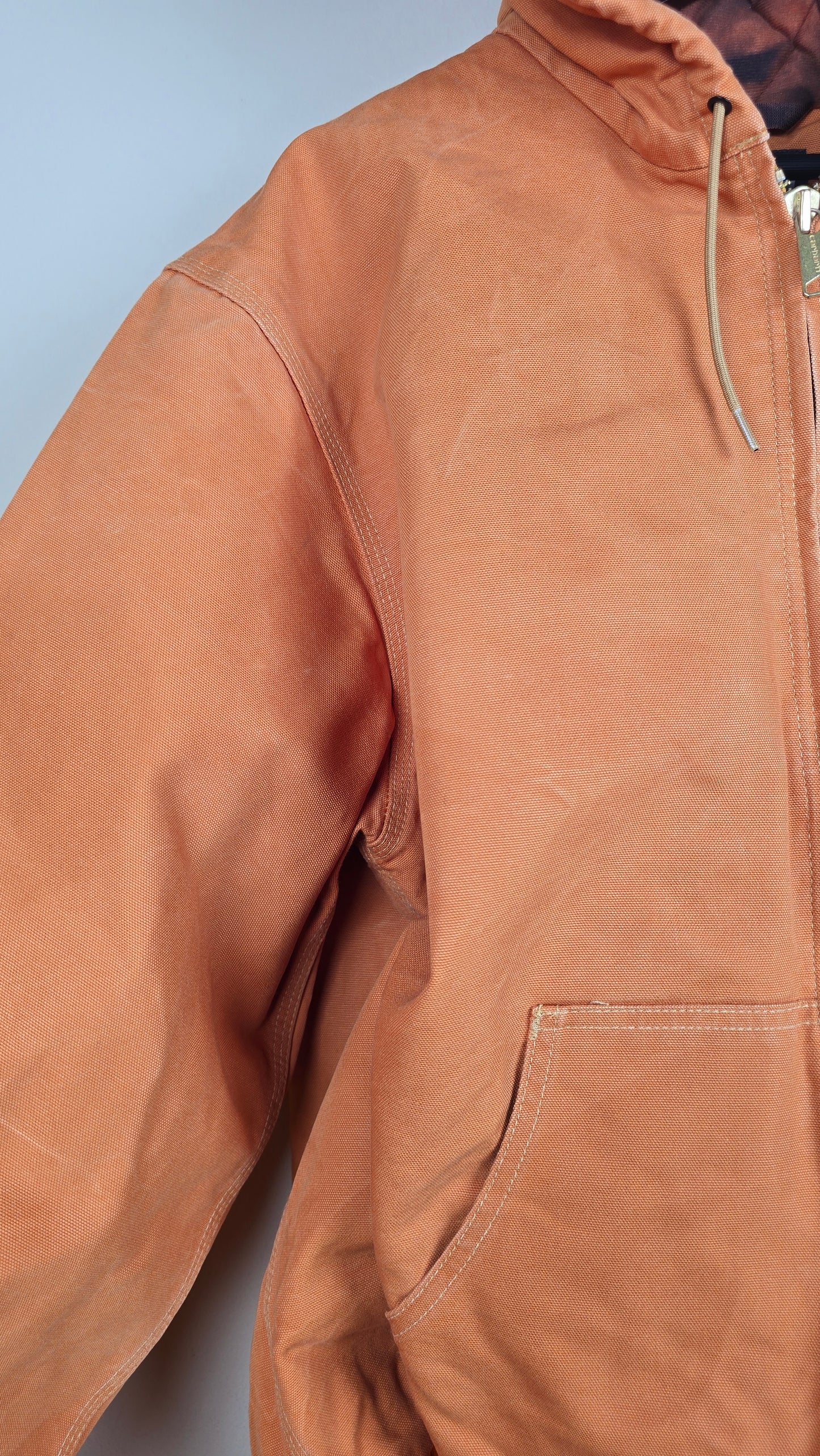 Vintage Carhartt x NY Hoodie Jacket | Peachy Coral | XL | 041